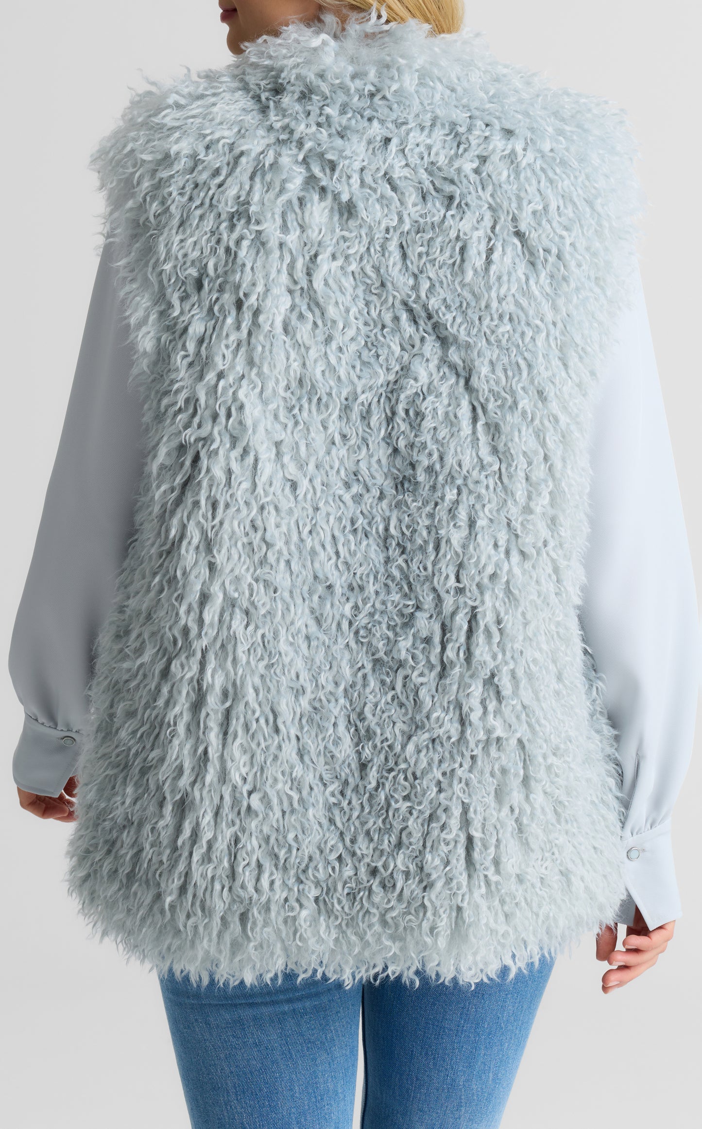 Clementine Vest In Mongolian Faux Fur