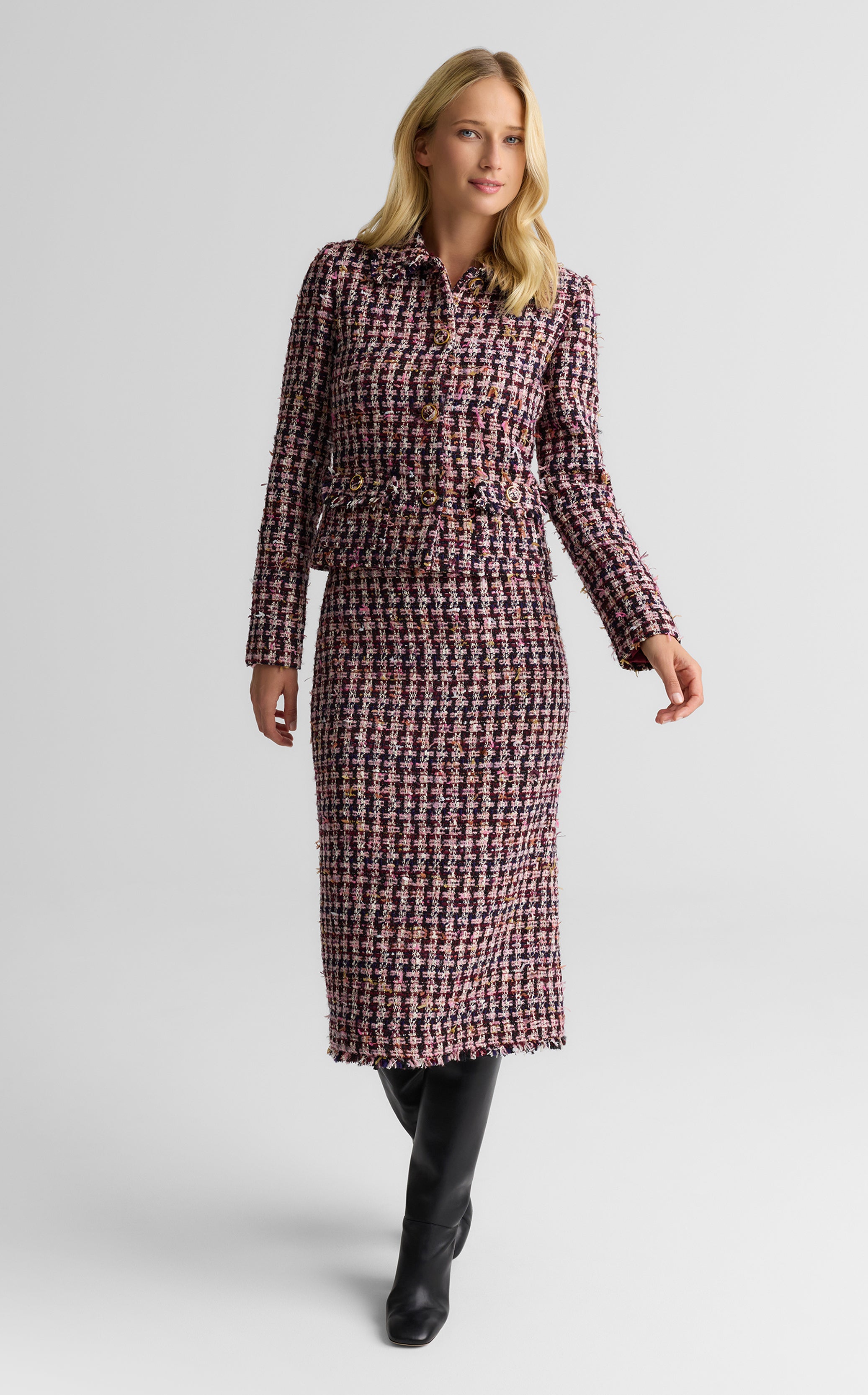 Bristol Jacket In Lachman Tweed – St. John Knits