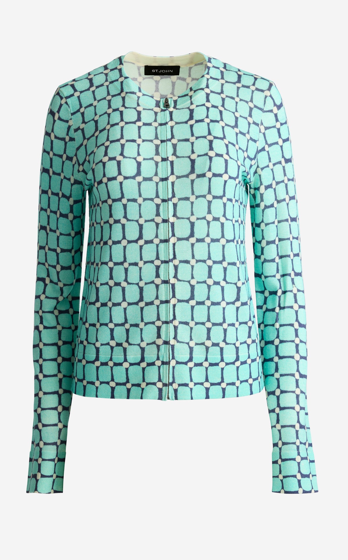 Printed Knit Bomber Jacket