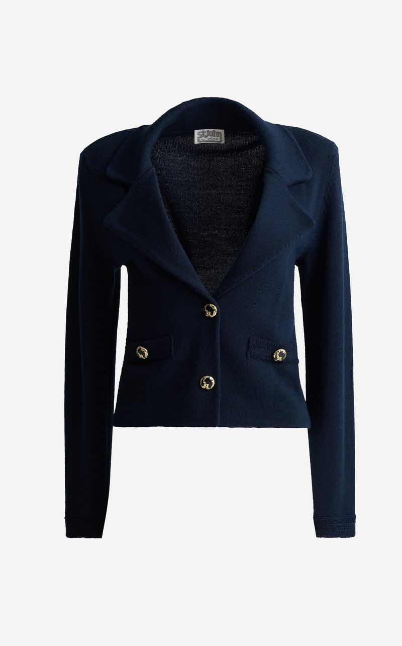 Short Jacket In Legacy Crepe Knit