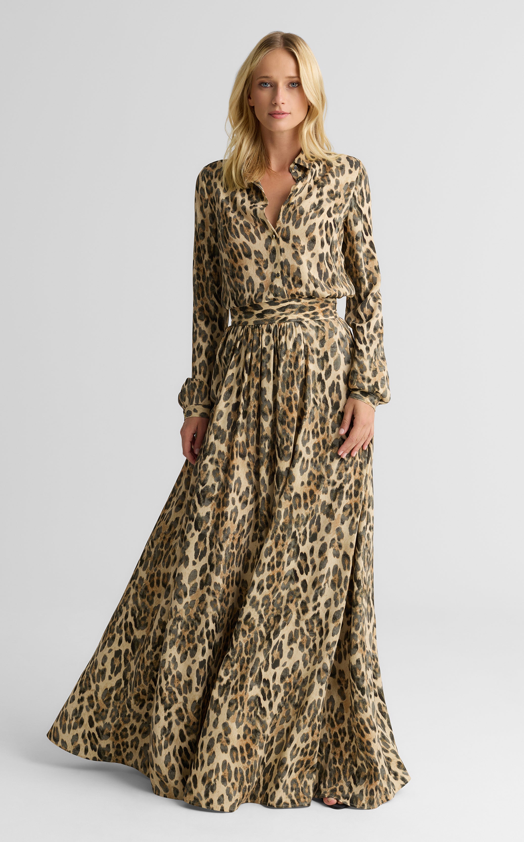 Bethany Skirt In Leopard Print Georgette – St. John Knits
