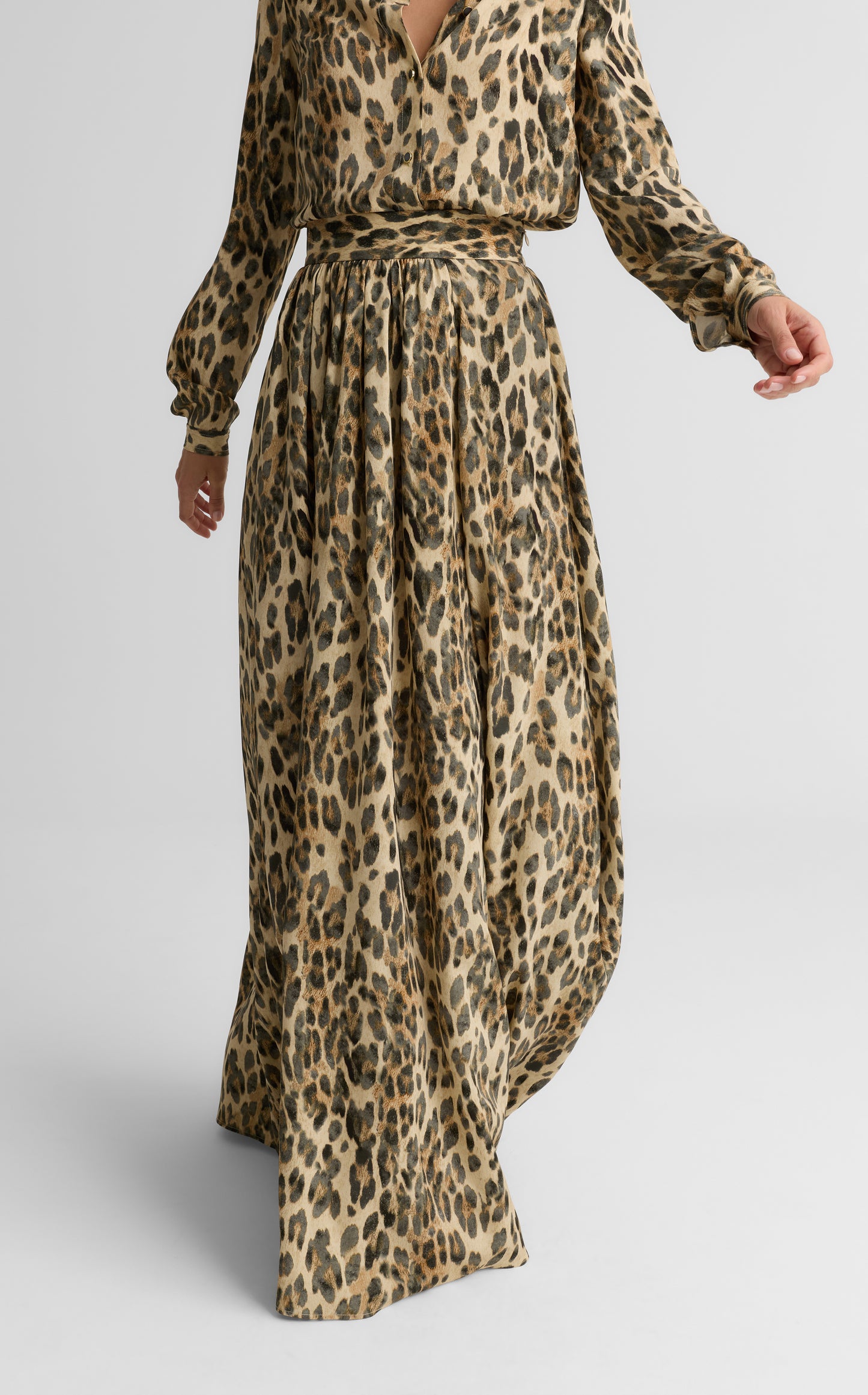 Bethany Skirt In Leopard Print Georgette