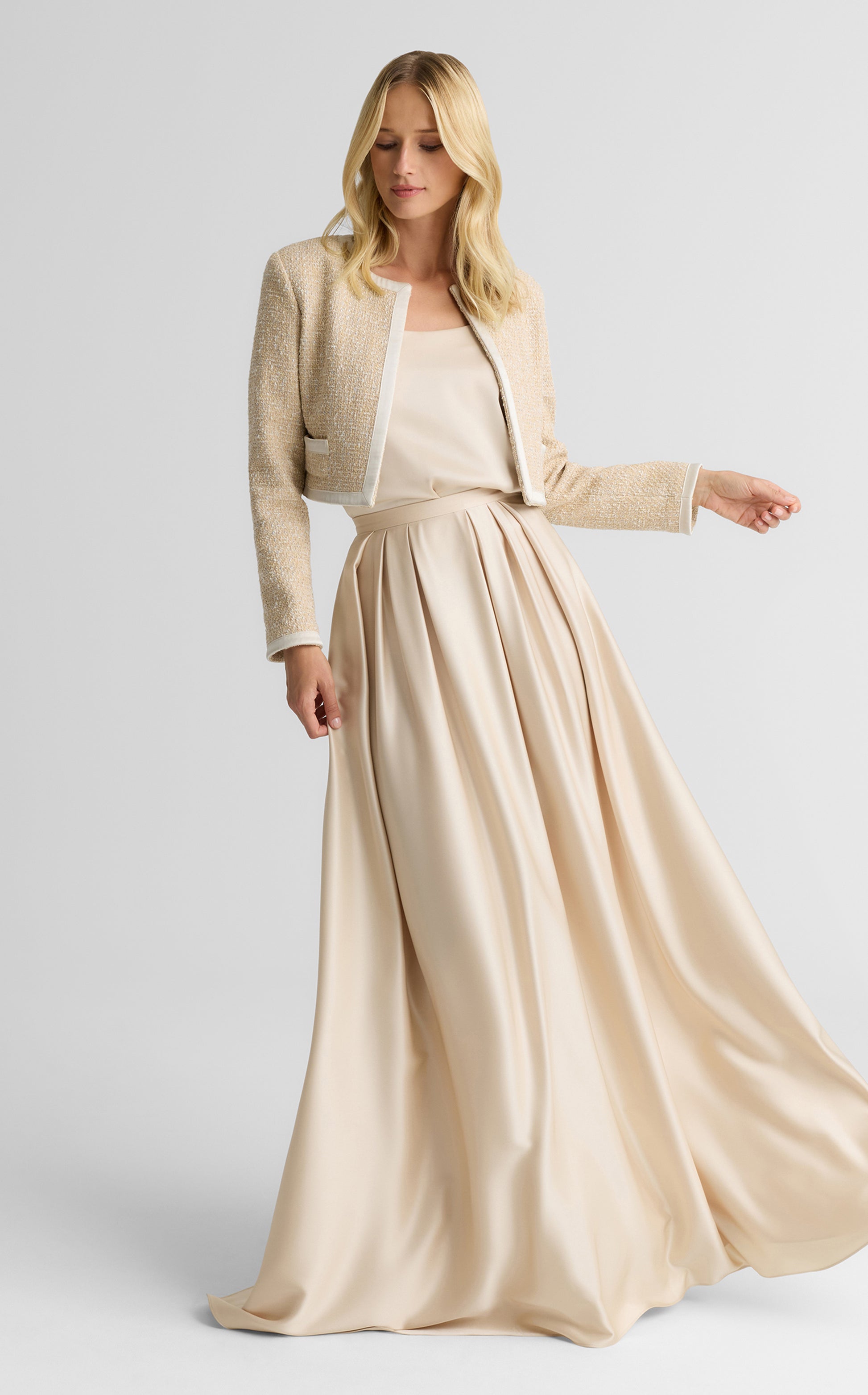 Bethany Skirt In Liquid Satin St. John Knits Bethany Skirt In Liquid Satin St. John Knits