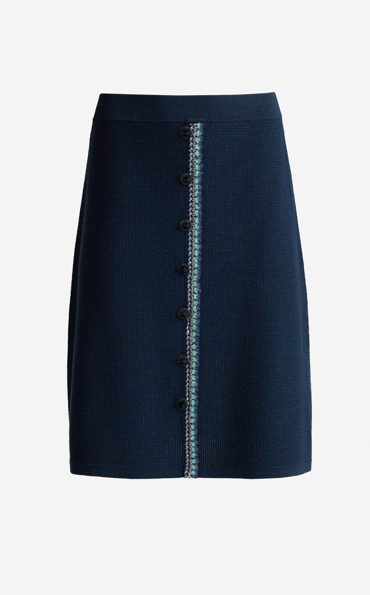 Piqué Knit A-Line Skirt