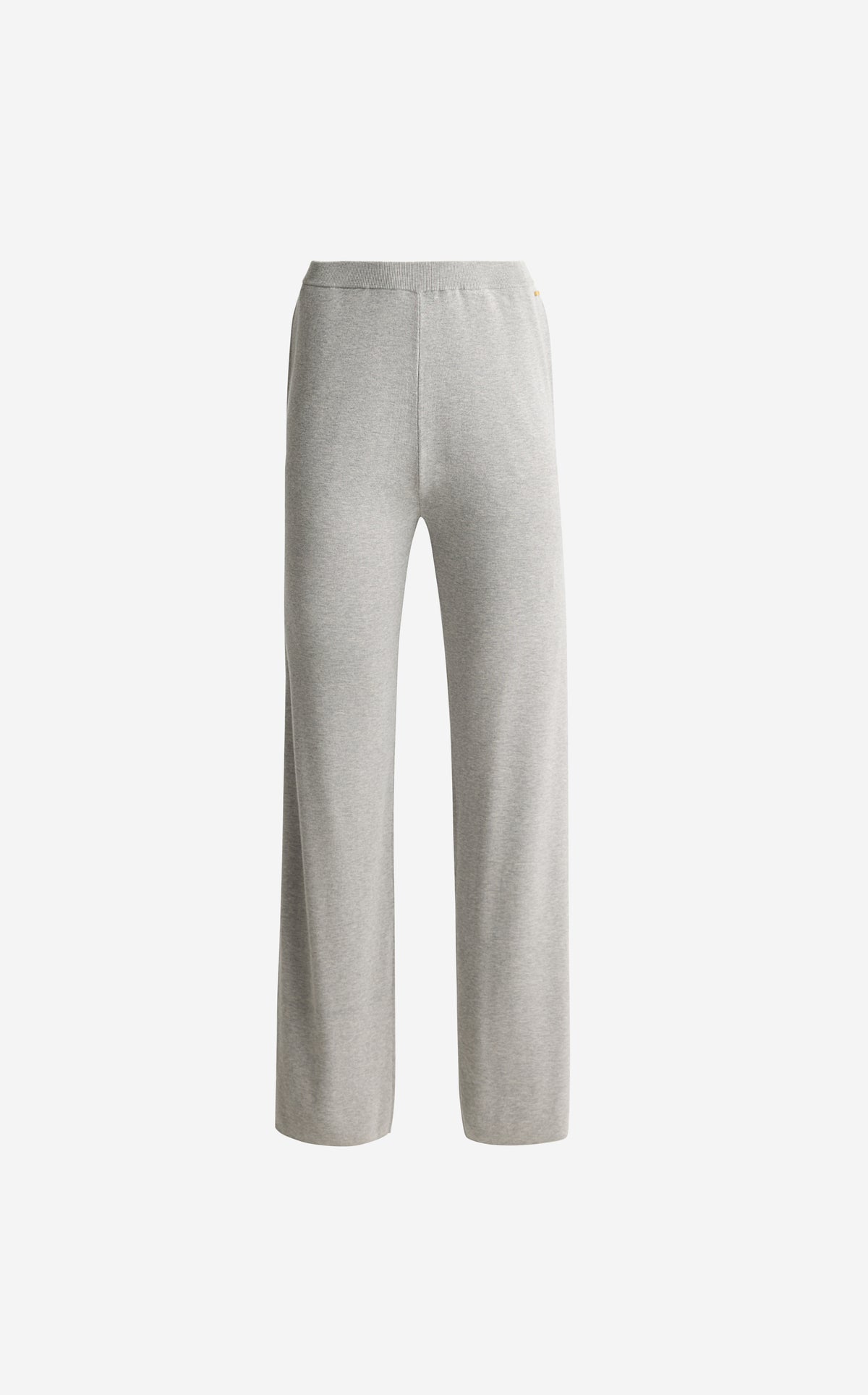 Ribbed Waist Wide-Leg Pants