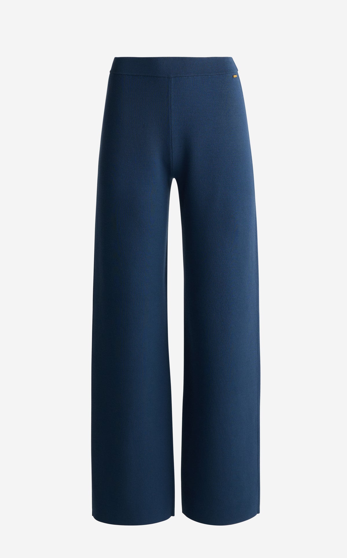 Wide-Leg Knit Pants with Back Pockets