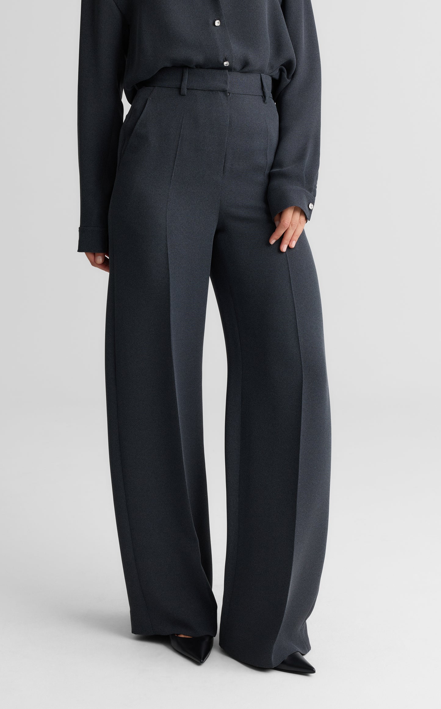 Maddie Pant In Heathered Crepe