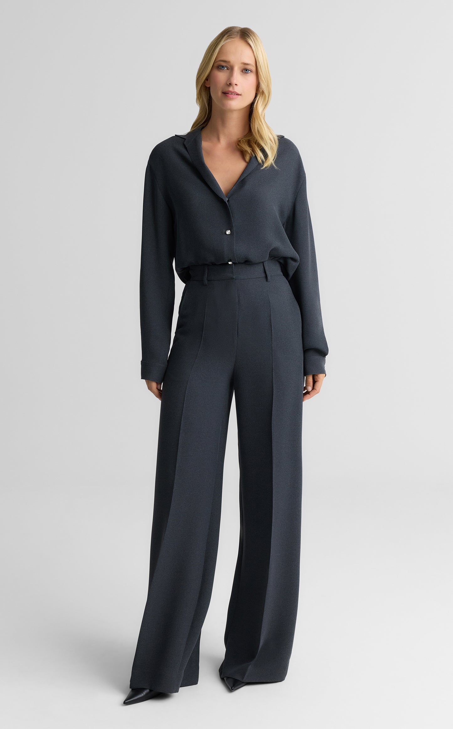 Maddie Pant In Heathered Crepe
