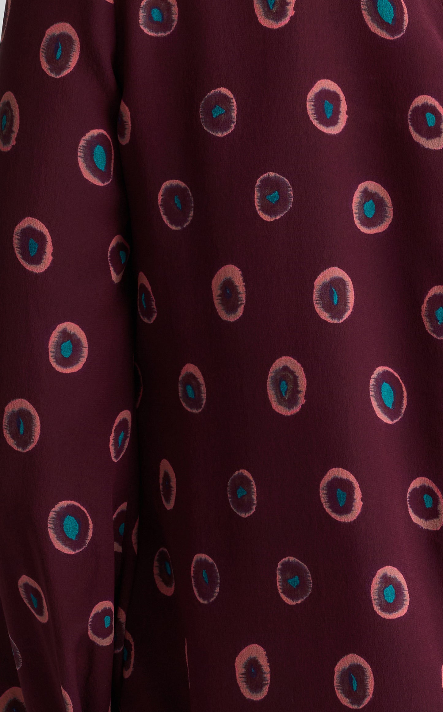 Hannah Bow Blouse In Abstract Ink Print