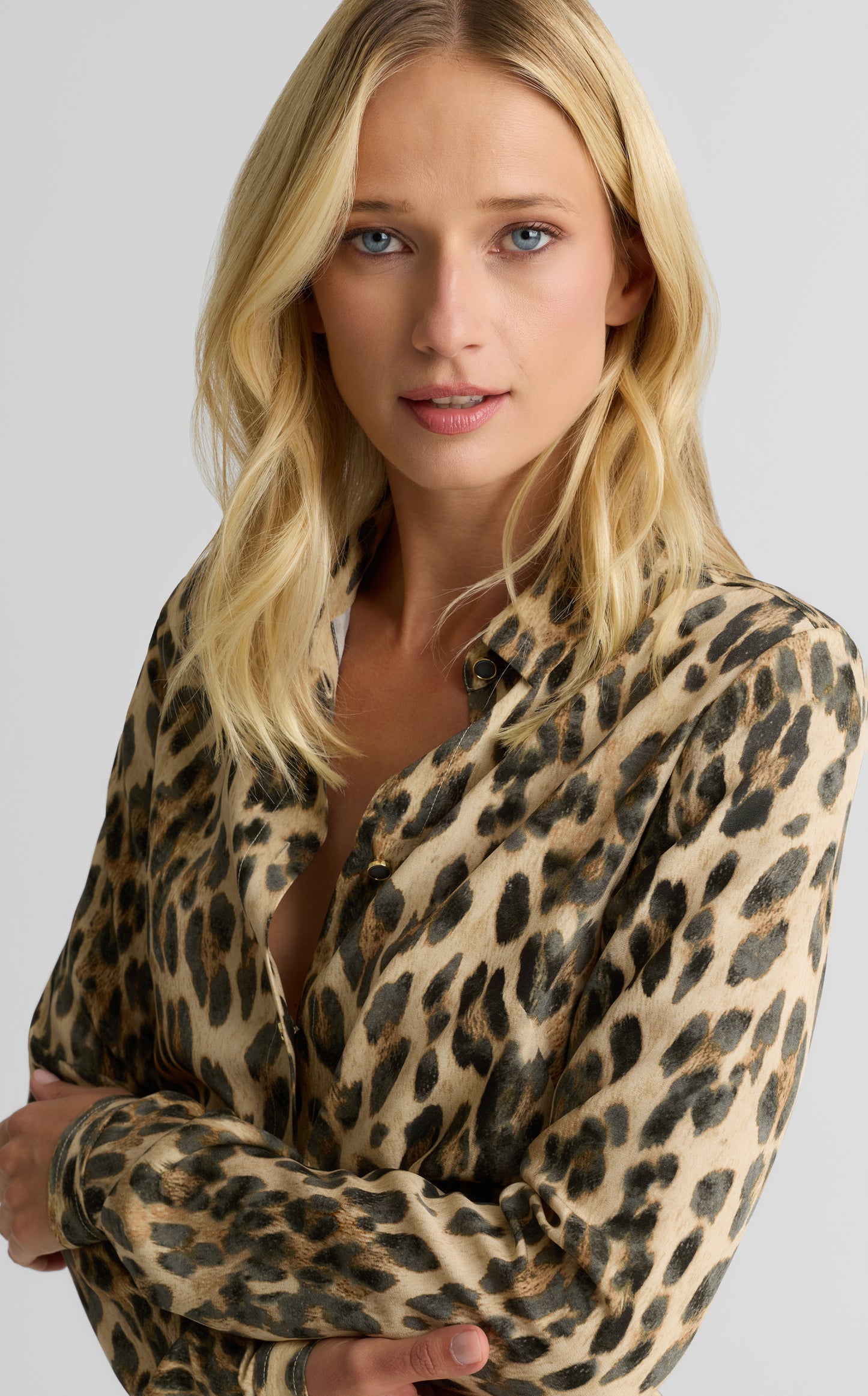 Hannah Blouse In Leopard Print