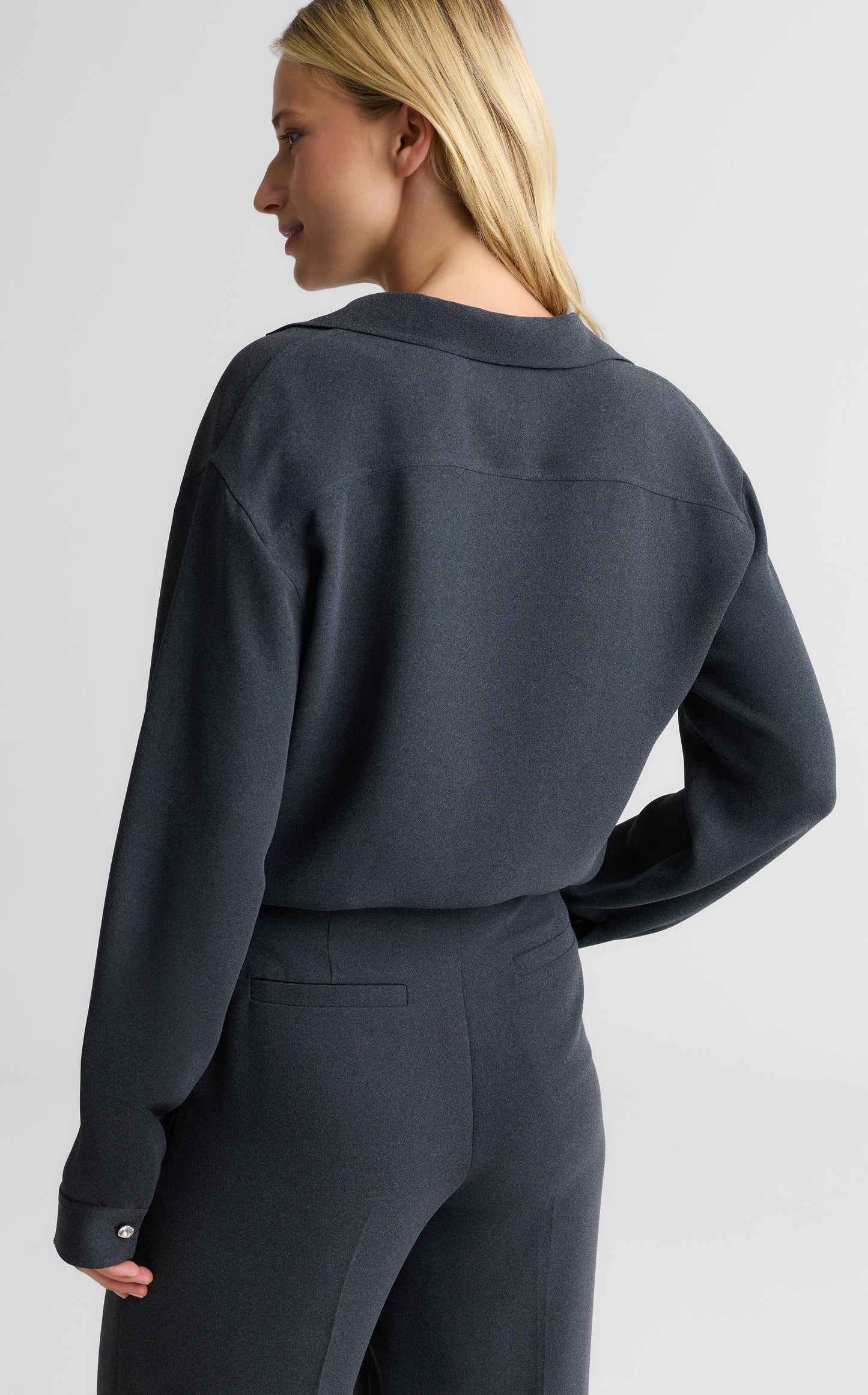Noel Blouse In Heathered Crepe