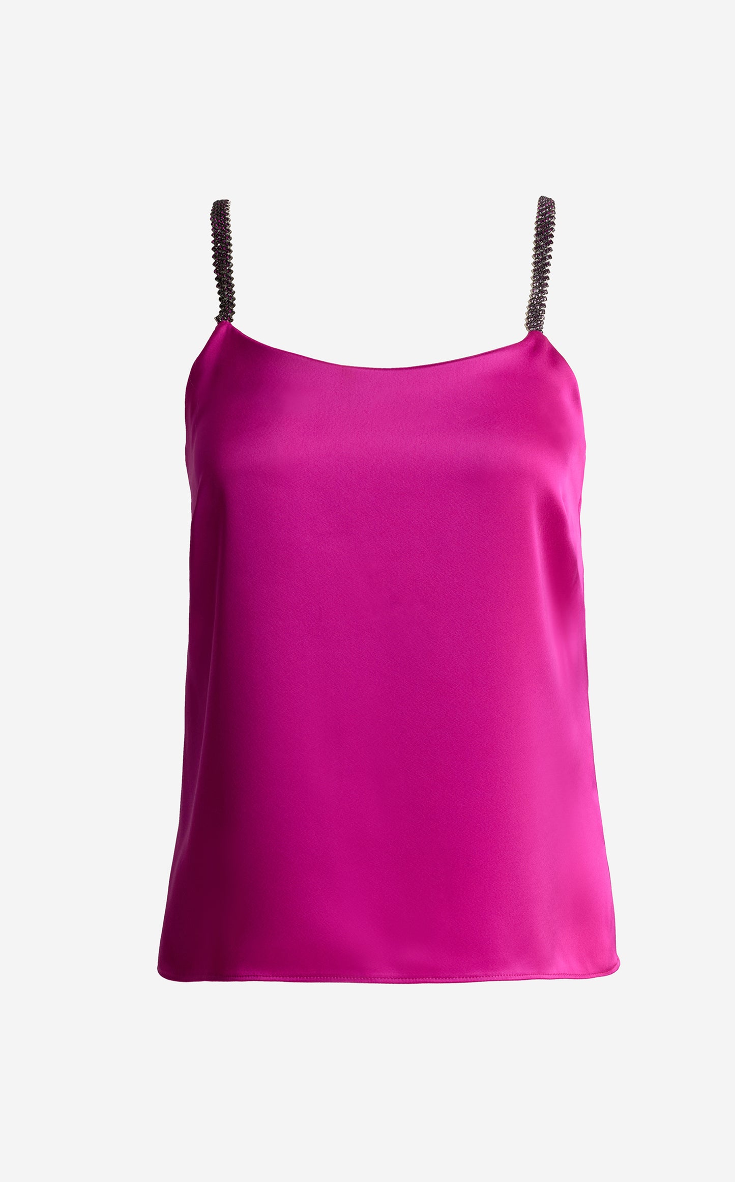 Alice Cami In Liquid Satin With Rhinestone Straps