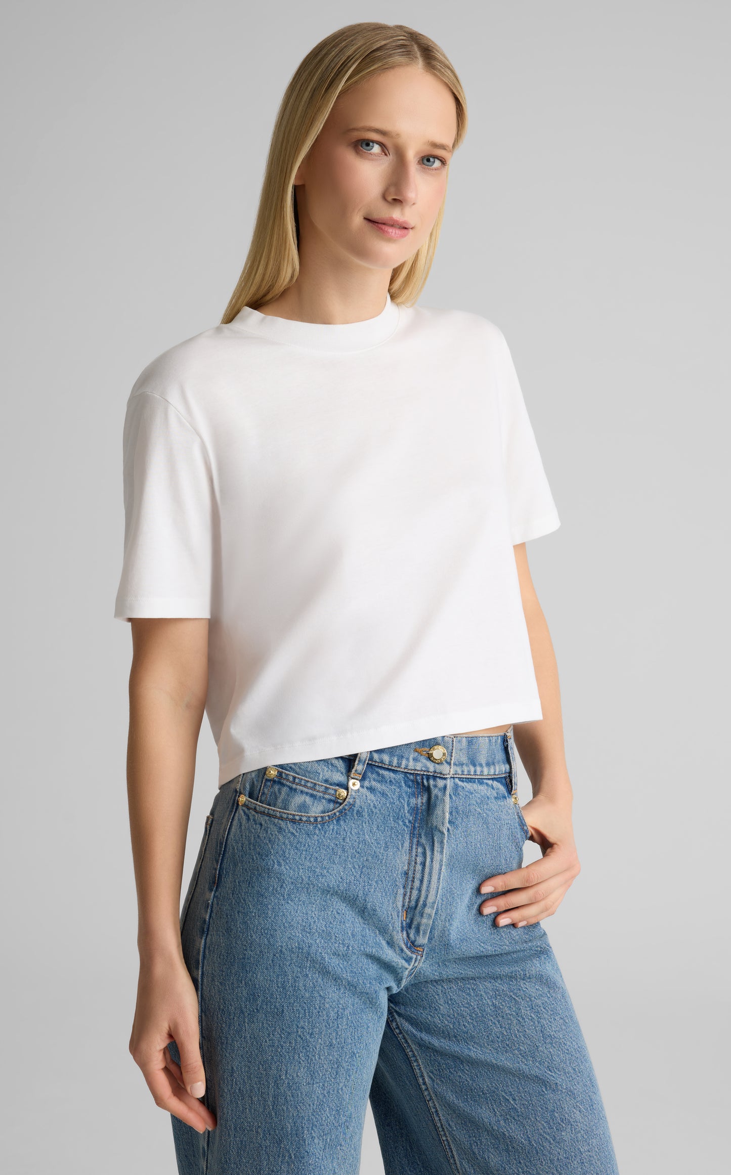 Short Sleeve Jersey Cropped Top