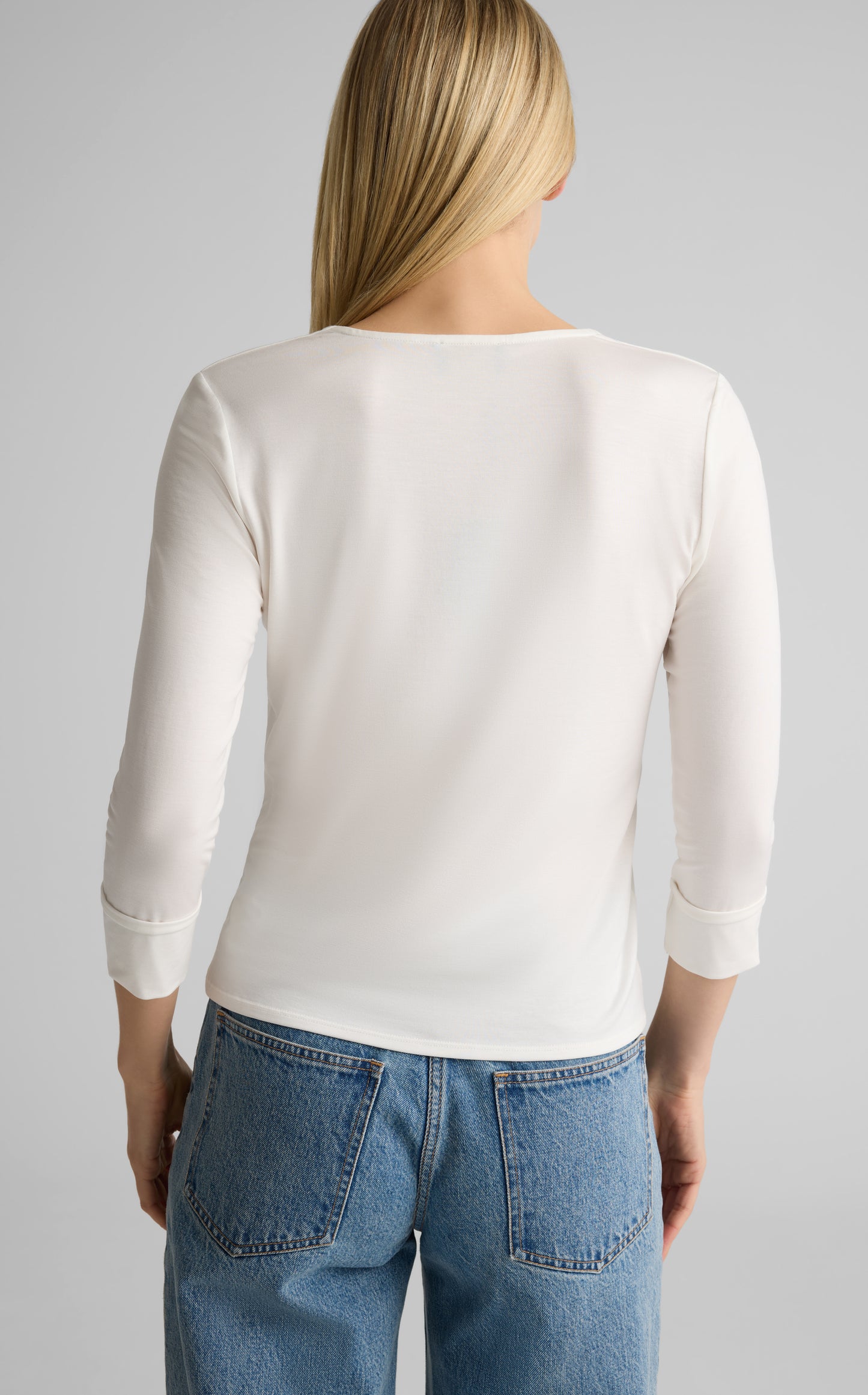 Polished Jersey V-Neck Top