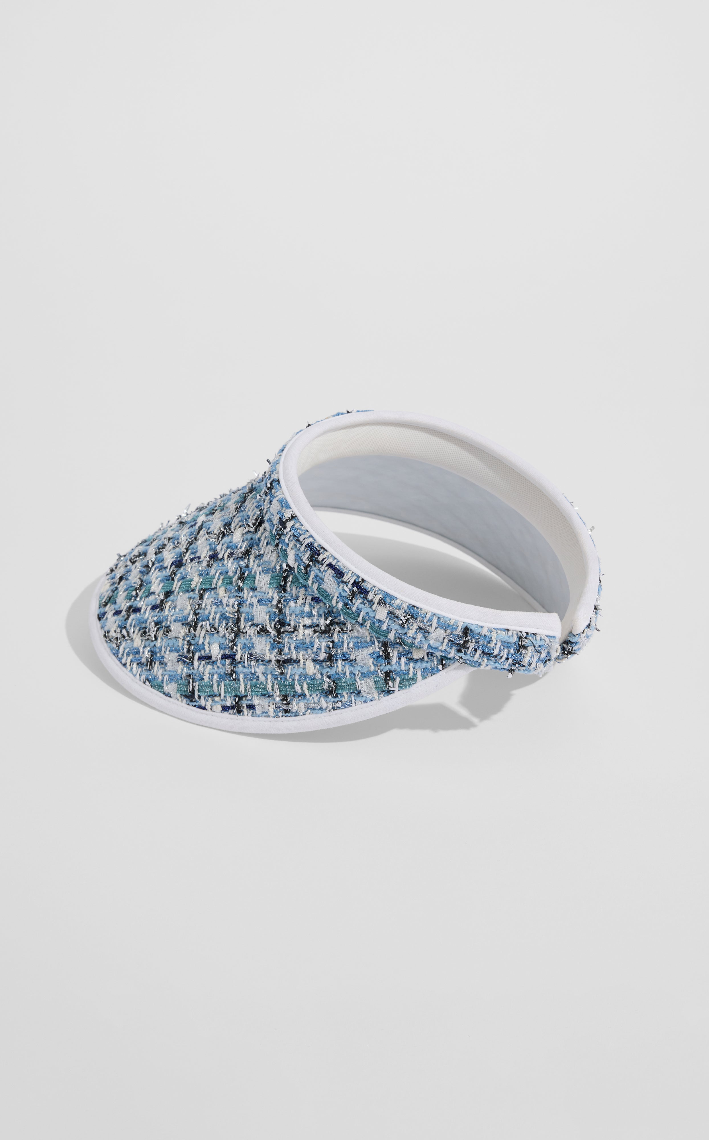 【Malbon Golf】Detachable Fur Knit Visor (2 Colors) Malbon Golf Claire Visor Pageant Blue | TRENDYGOLFUSA.COM