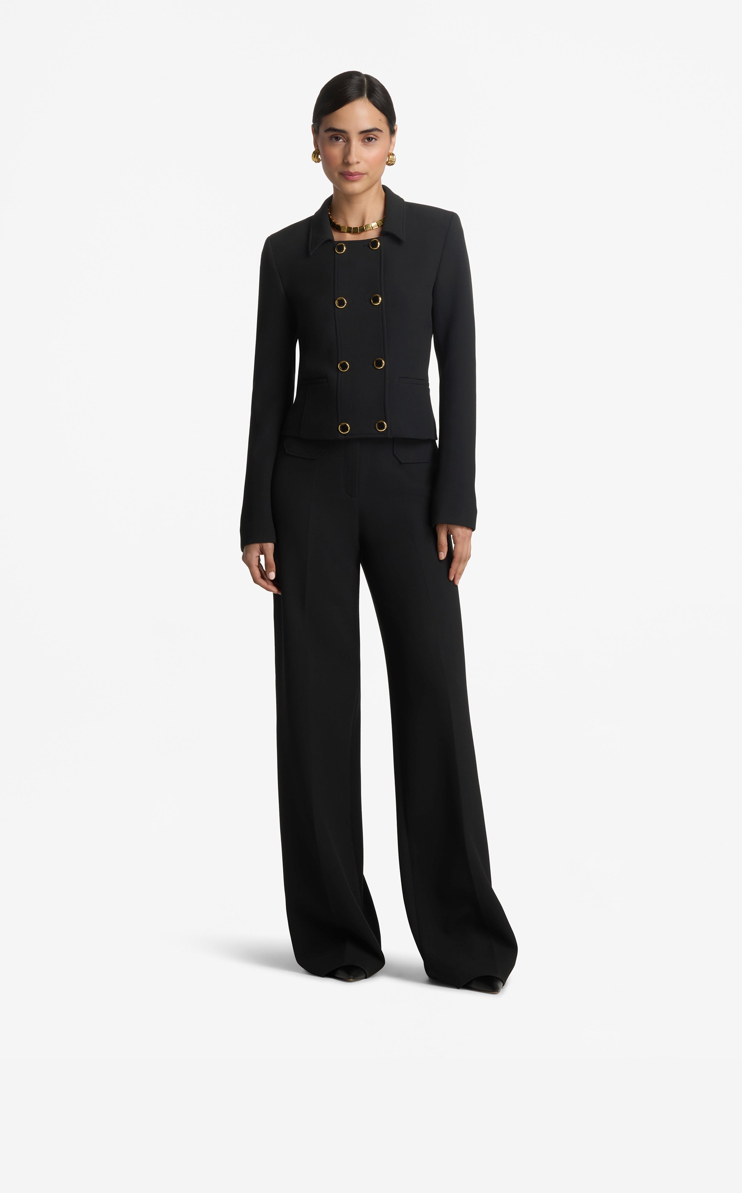 Stretch Crepe Suiting Pant - Black – St. John Knits Stretch Crepe Suiting Pant - Black – St. John Knits