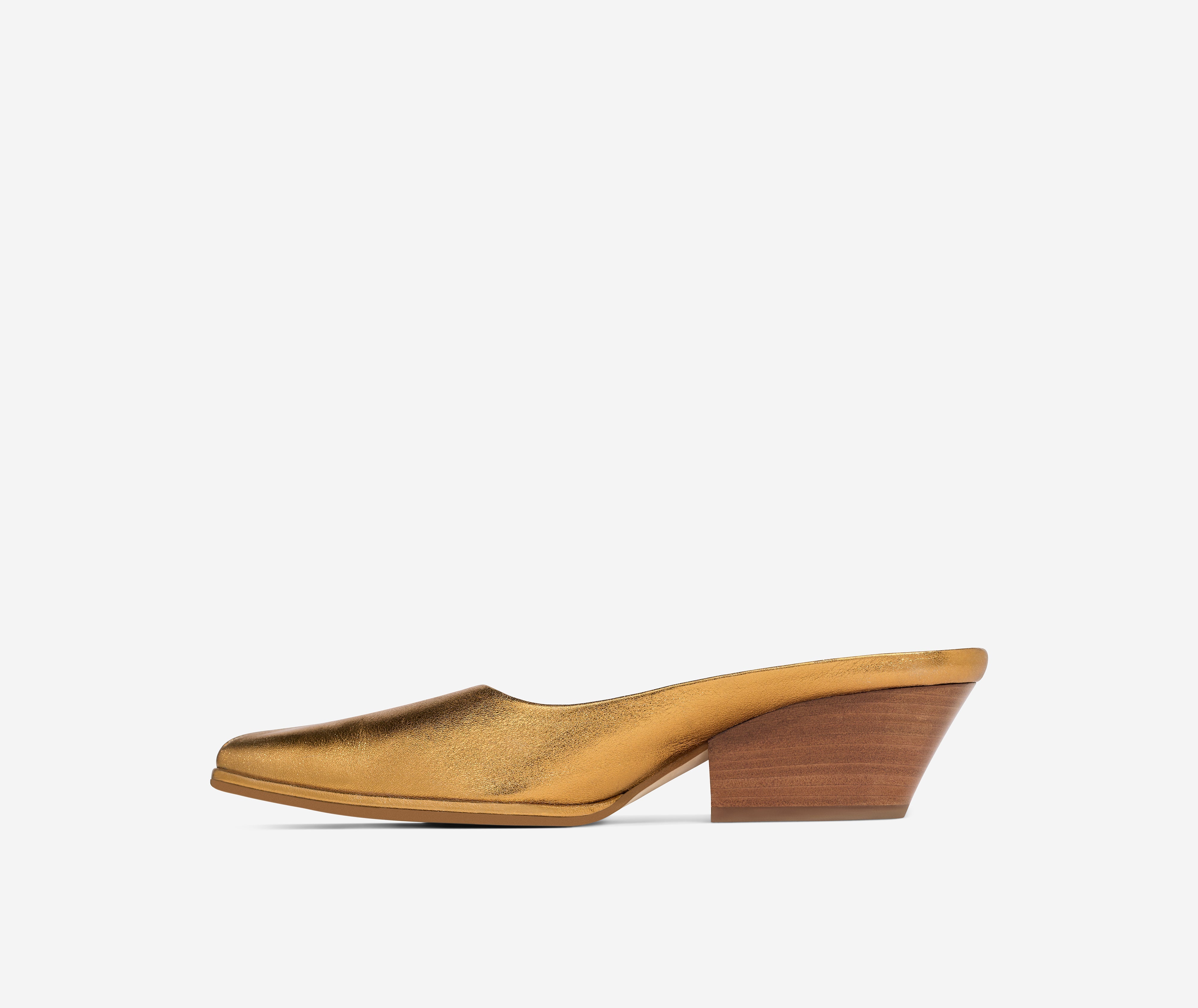 Pleated Leather Mule – St. John Knits