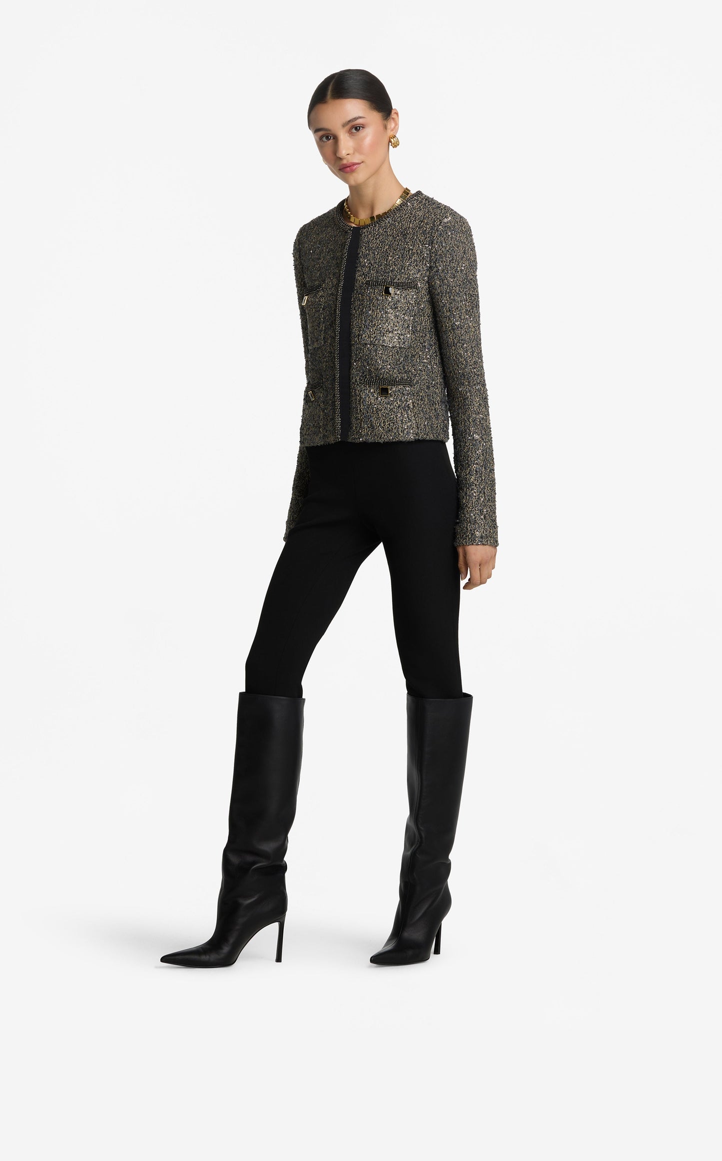 Jacket-Sequin-Stretch-Lurex-Knit