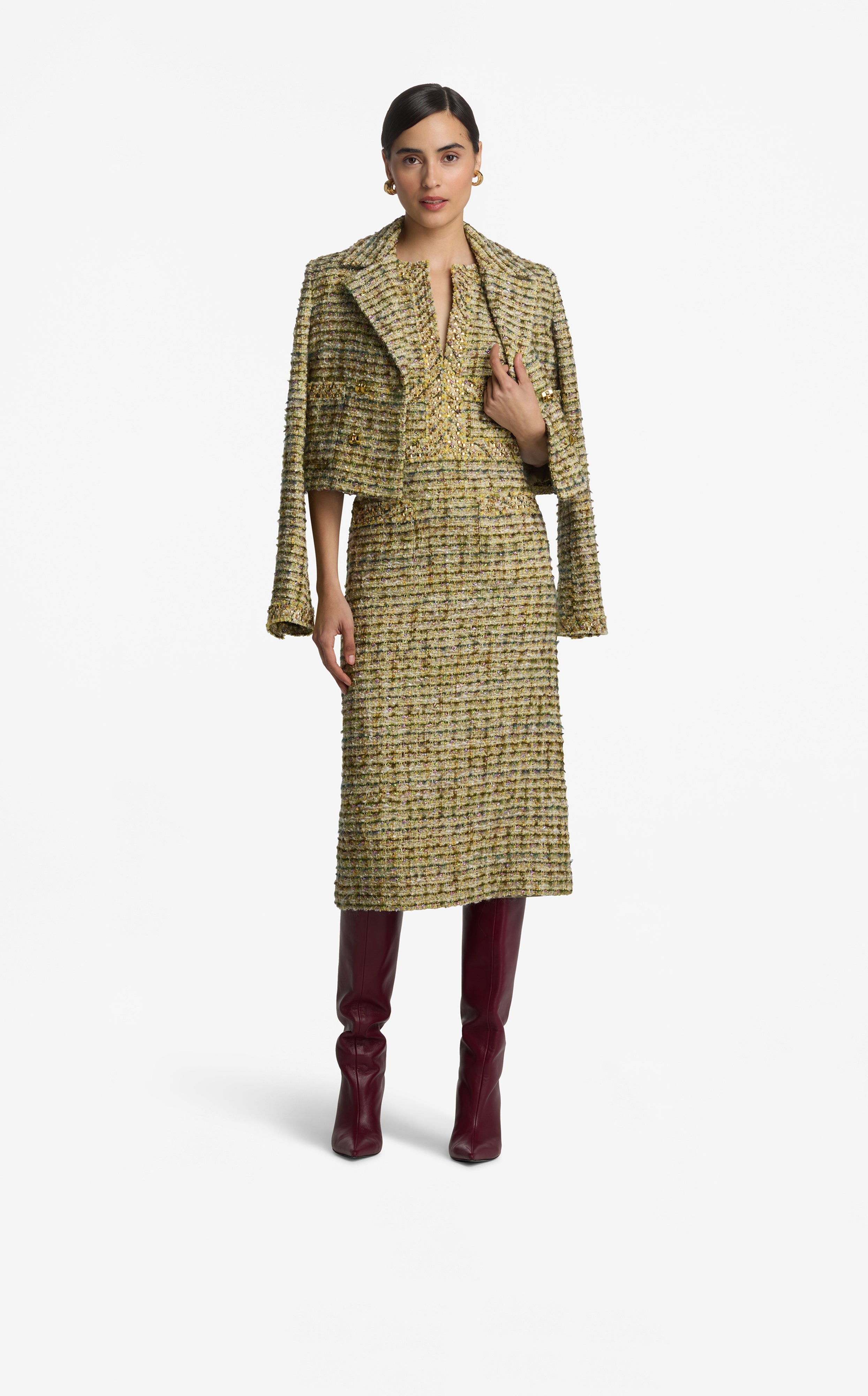 Metallic Tweed Jacket – St. John Knits
