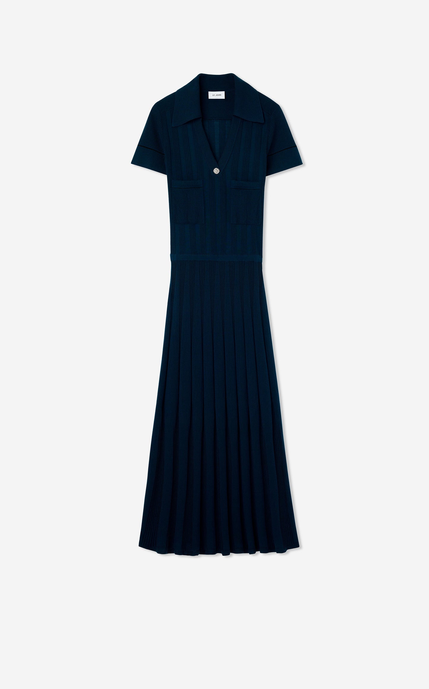 Pleated Merino Wool Dress