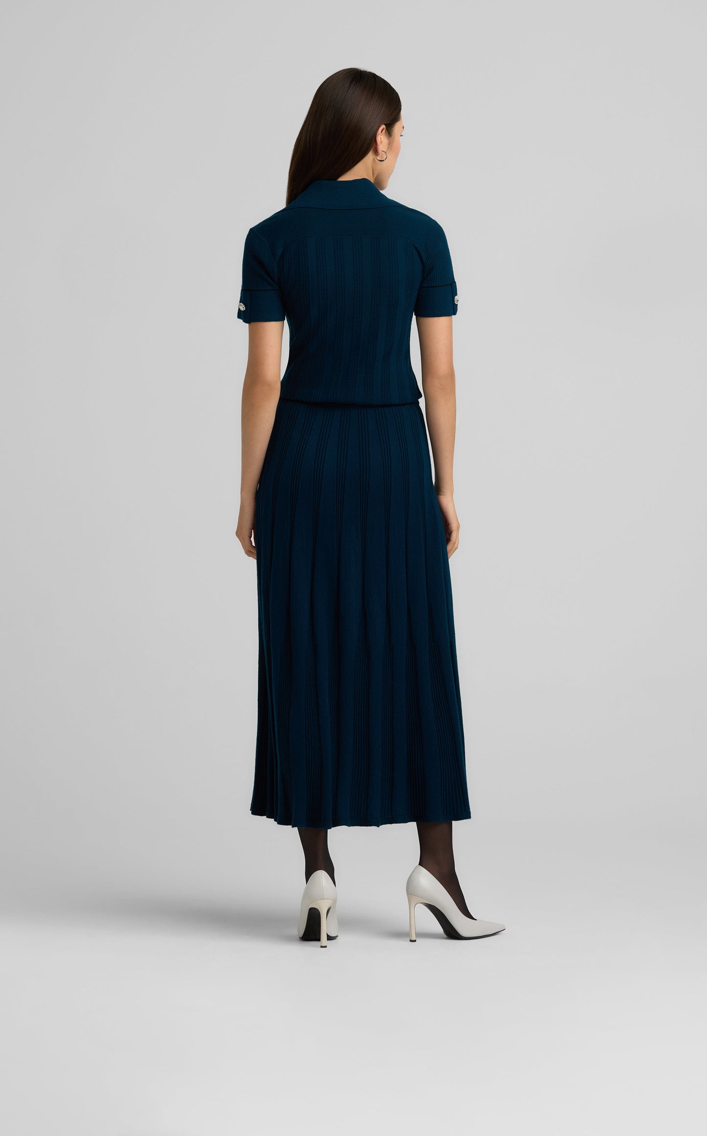 Pleated Merino Wool Dress