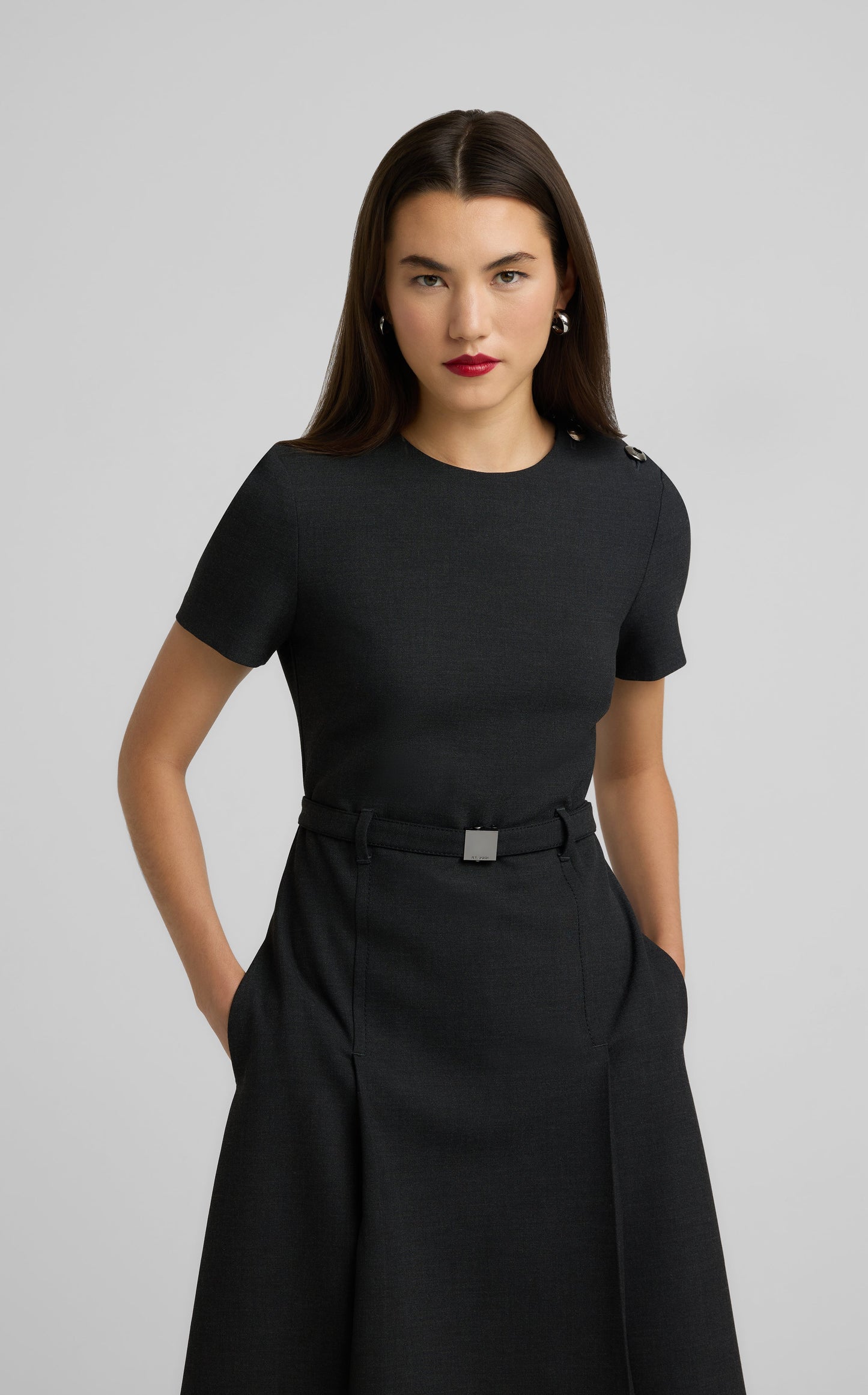 Luxe Ponte Short Sleeve Dress