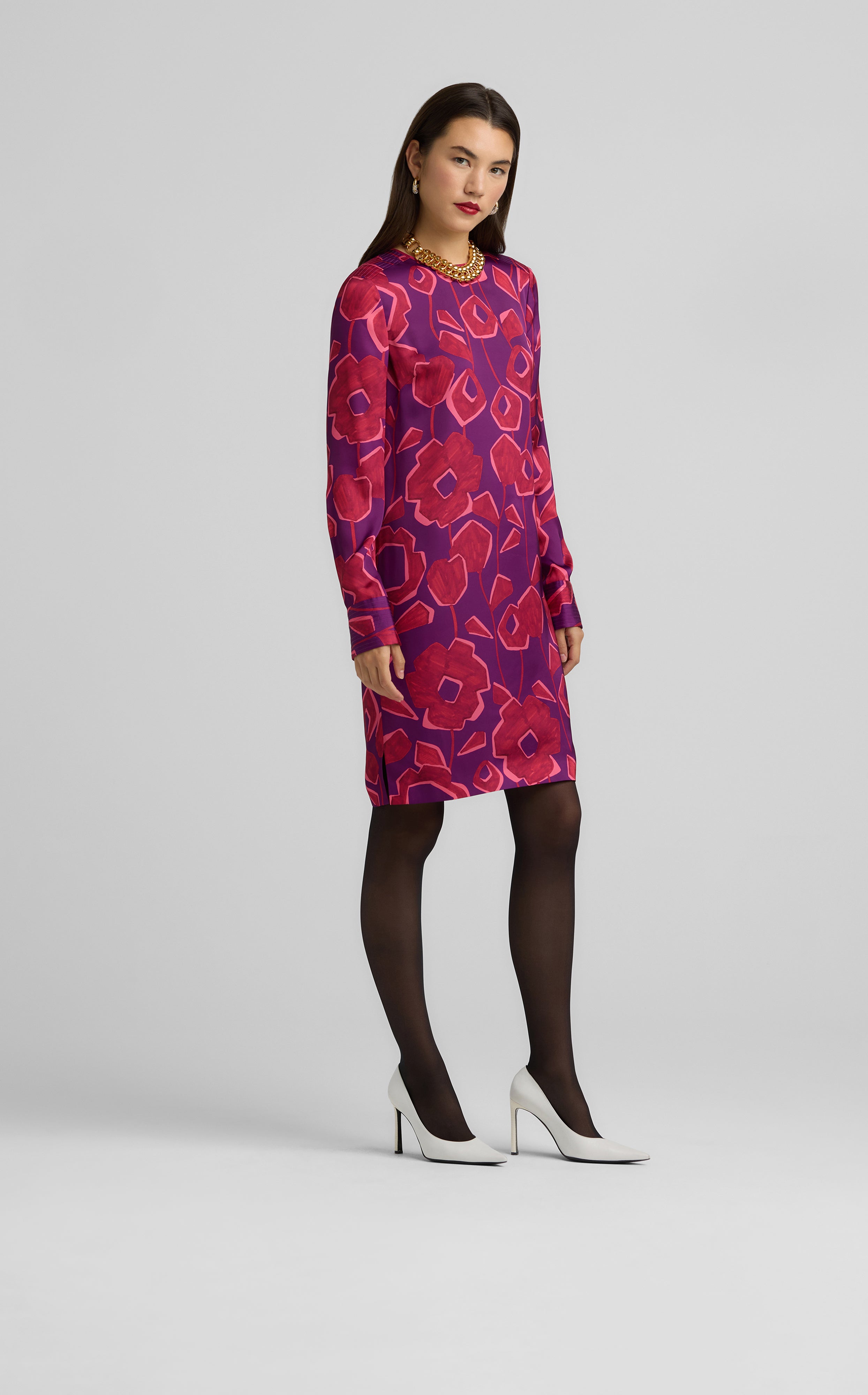 Cubist Floral Print Dress – St. John Knits