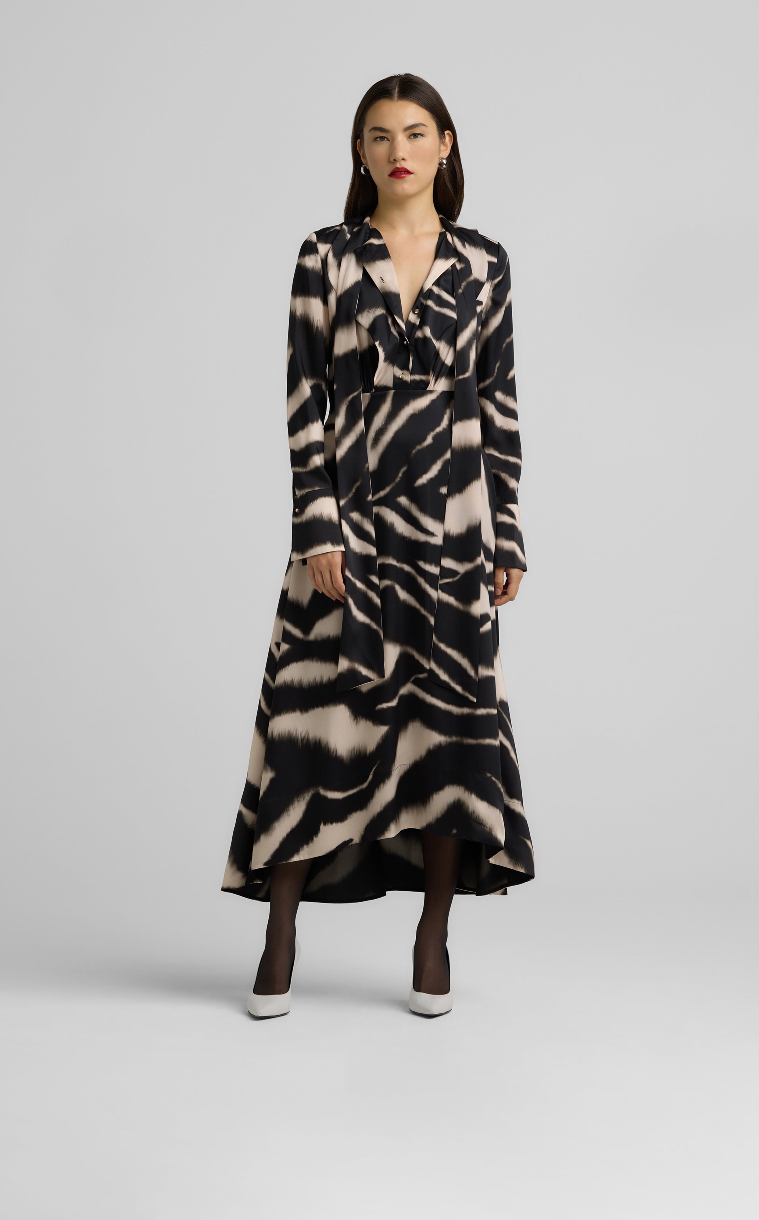 Long Sleeve Zebra Print Dress – St. John Knits