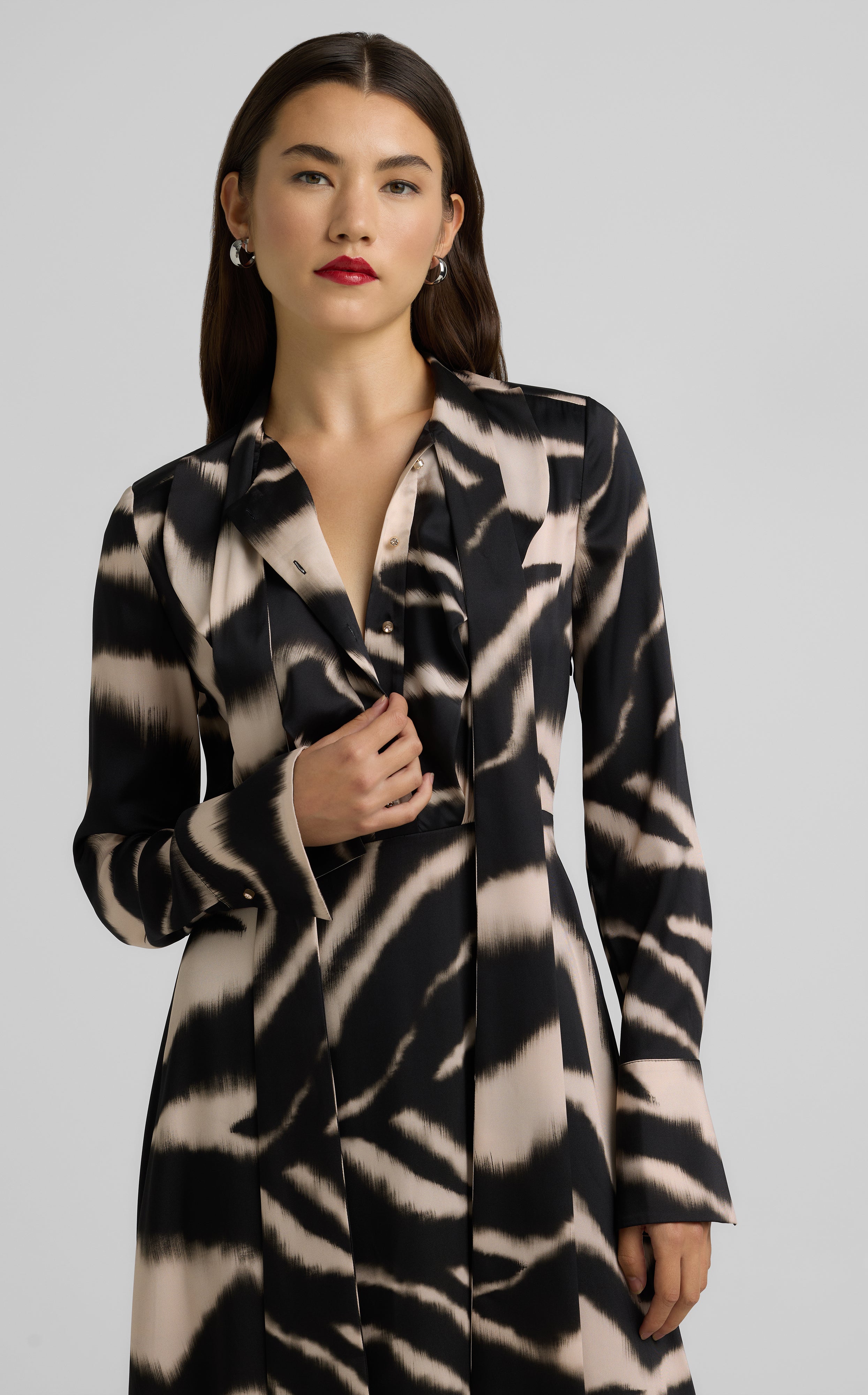 Long Sleeve Zebra Print Dress – St. John Knits