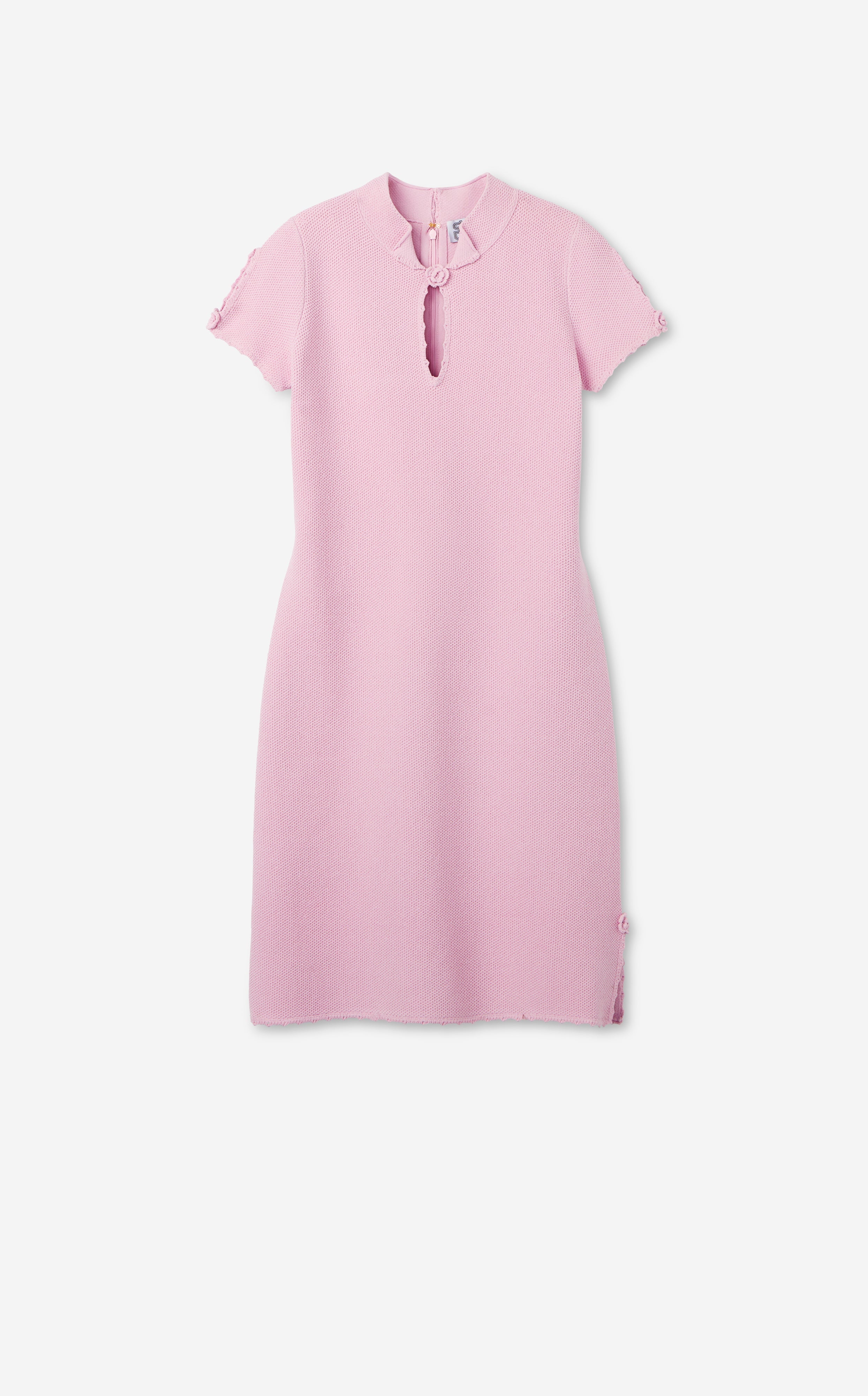 【新品未使用】San Rocco Tweed Knit Dress pink S Sleeveless tweed dress Pink For Women | Maje