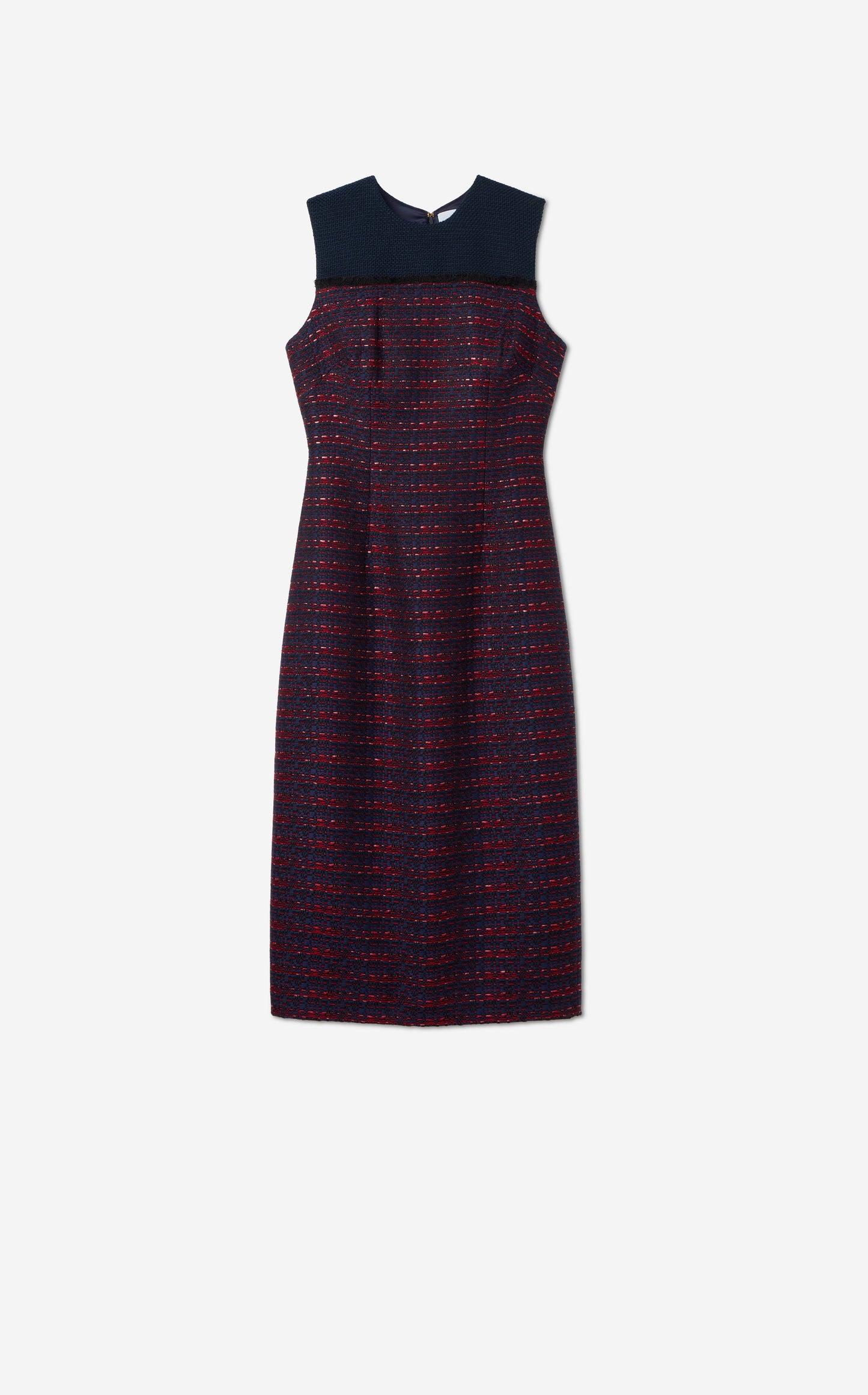 Mixed Media Tweed Knit Dress