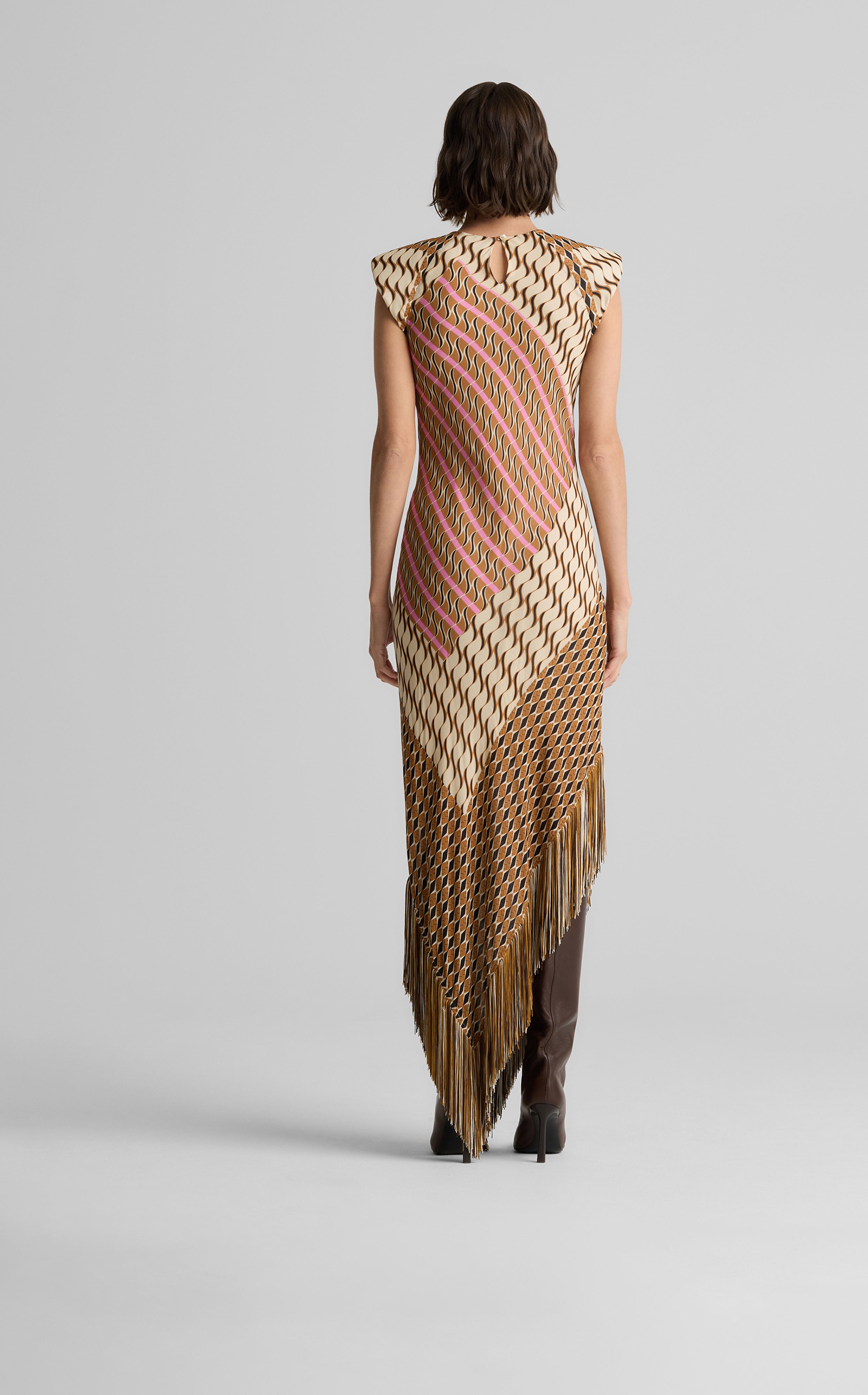 Nicole Dress in Desert Mosaic Print – St. John Knits