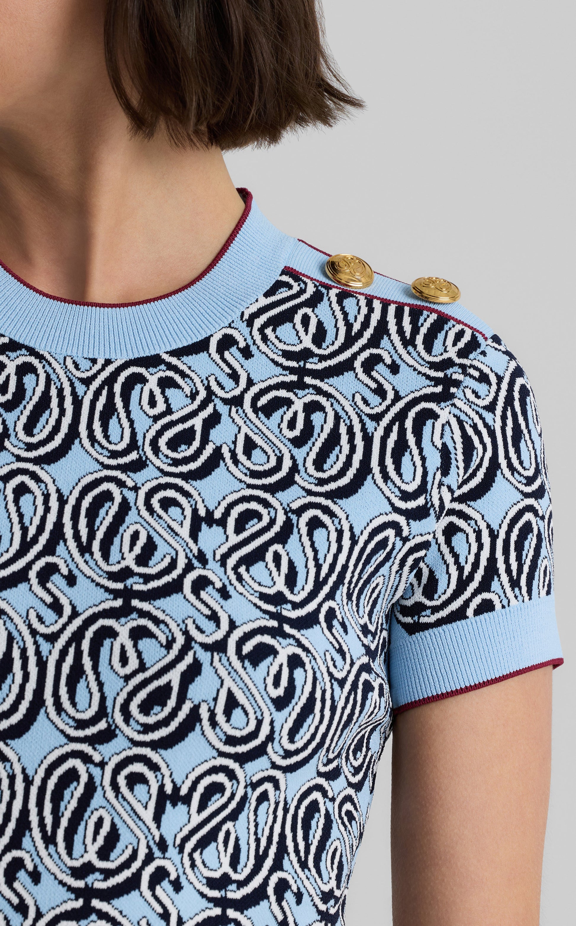 Bekah Dress in St. John x Malbon Logo Knit Bekah Dress in St. John x Malbon Logo Knit