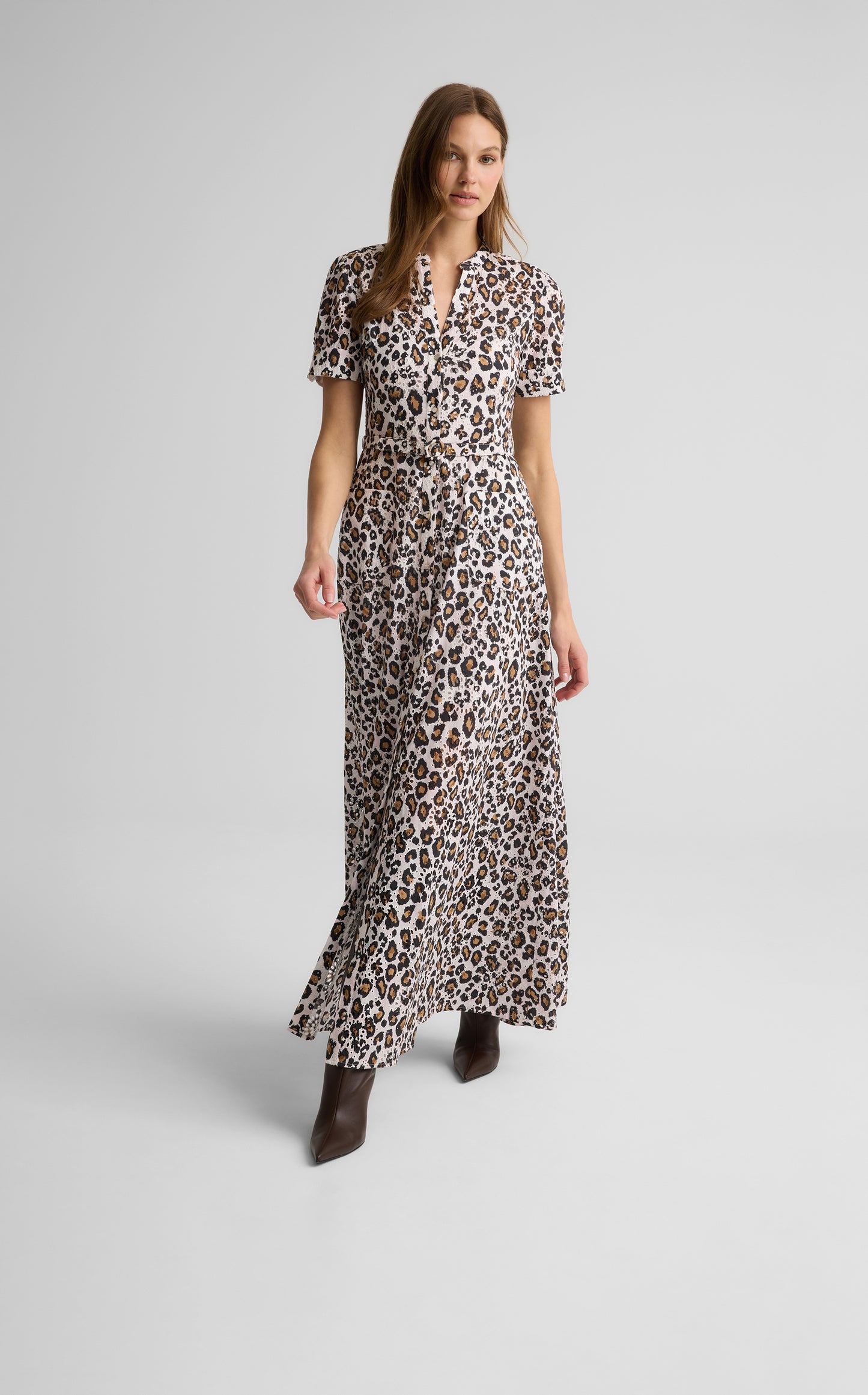 Suri Dress in Leopard Print Eyelet