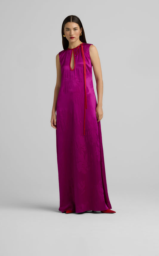 Embossed Floral Gown