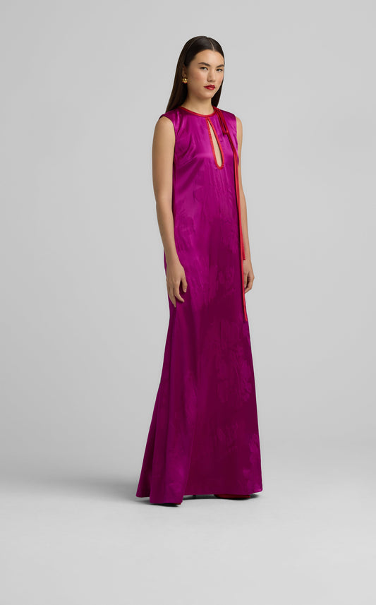 Embossed Floral Gown