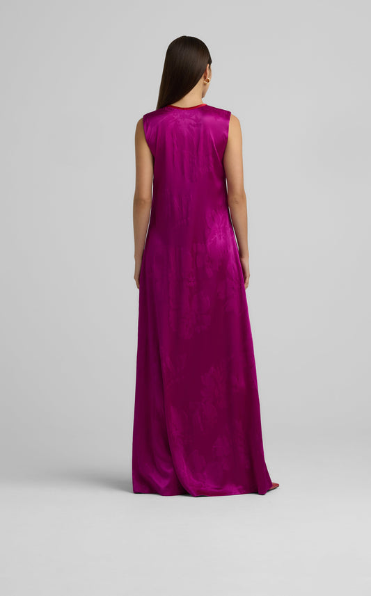 Embossed Floral Gown