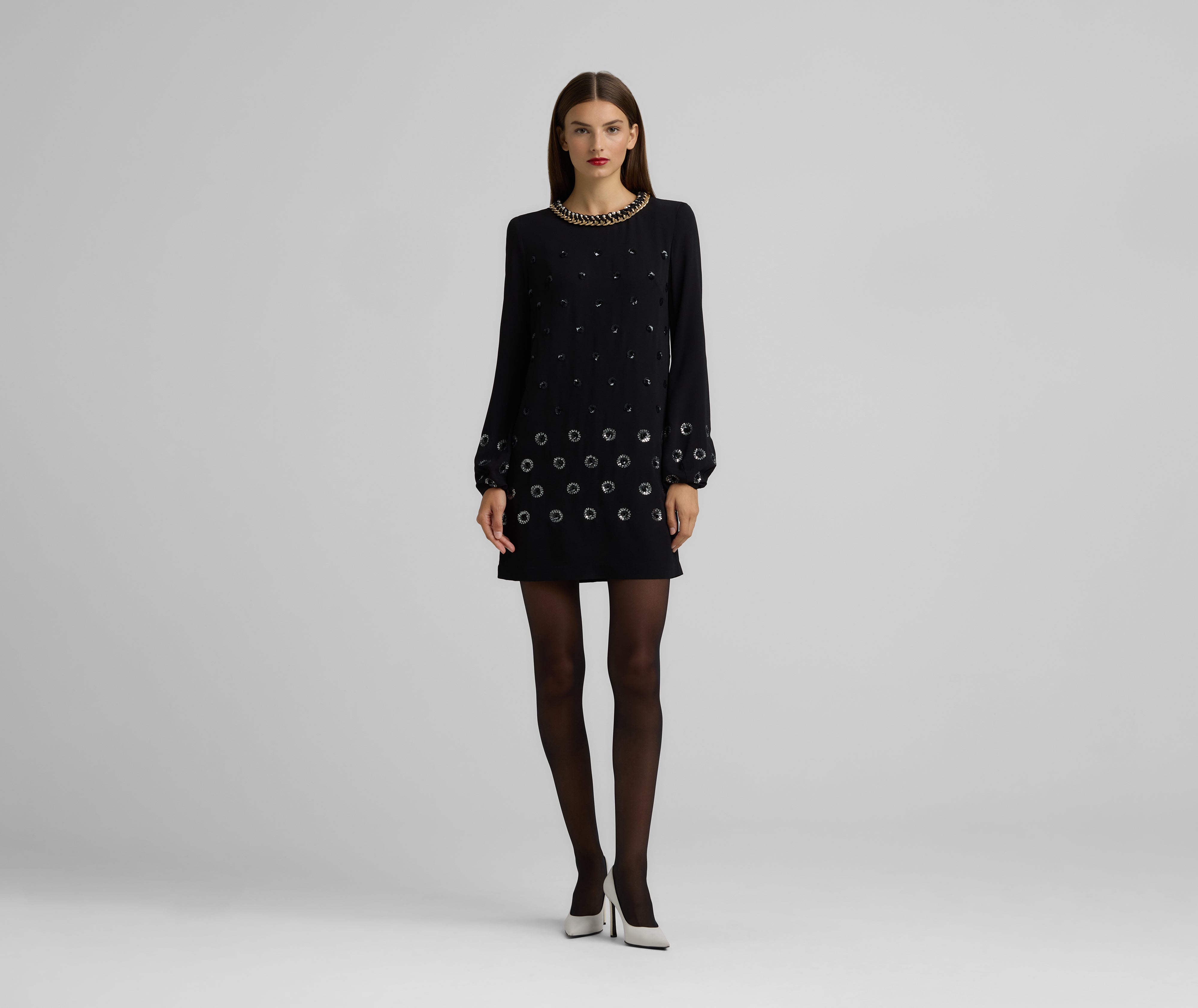 Embellished Polka Dot Dress – St. John Knits