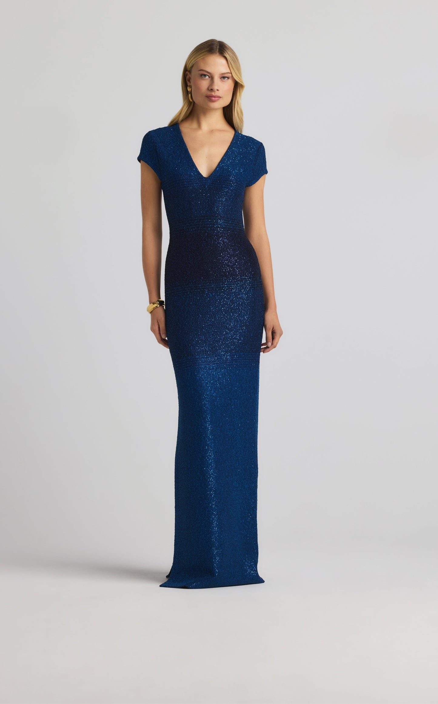 Degrade Sequin Knit Gown