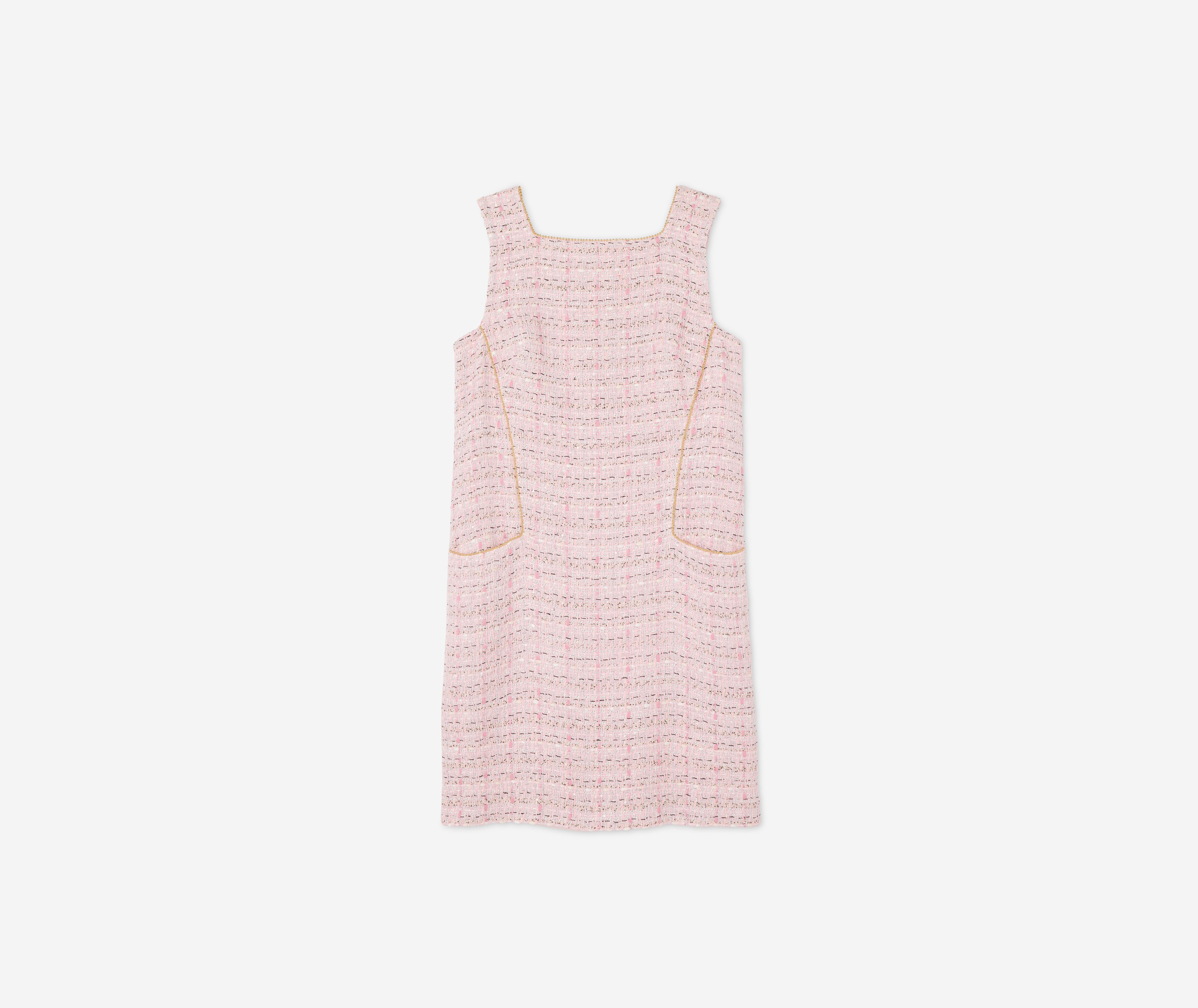 【完売品】Tweed Dress 7号 st-john-k12jc01-pink-dress-sjb