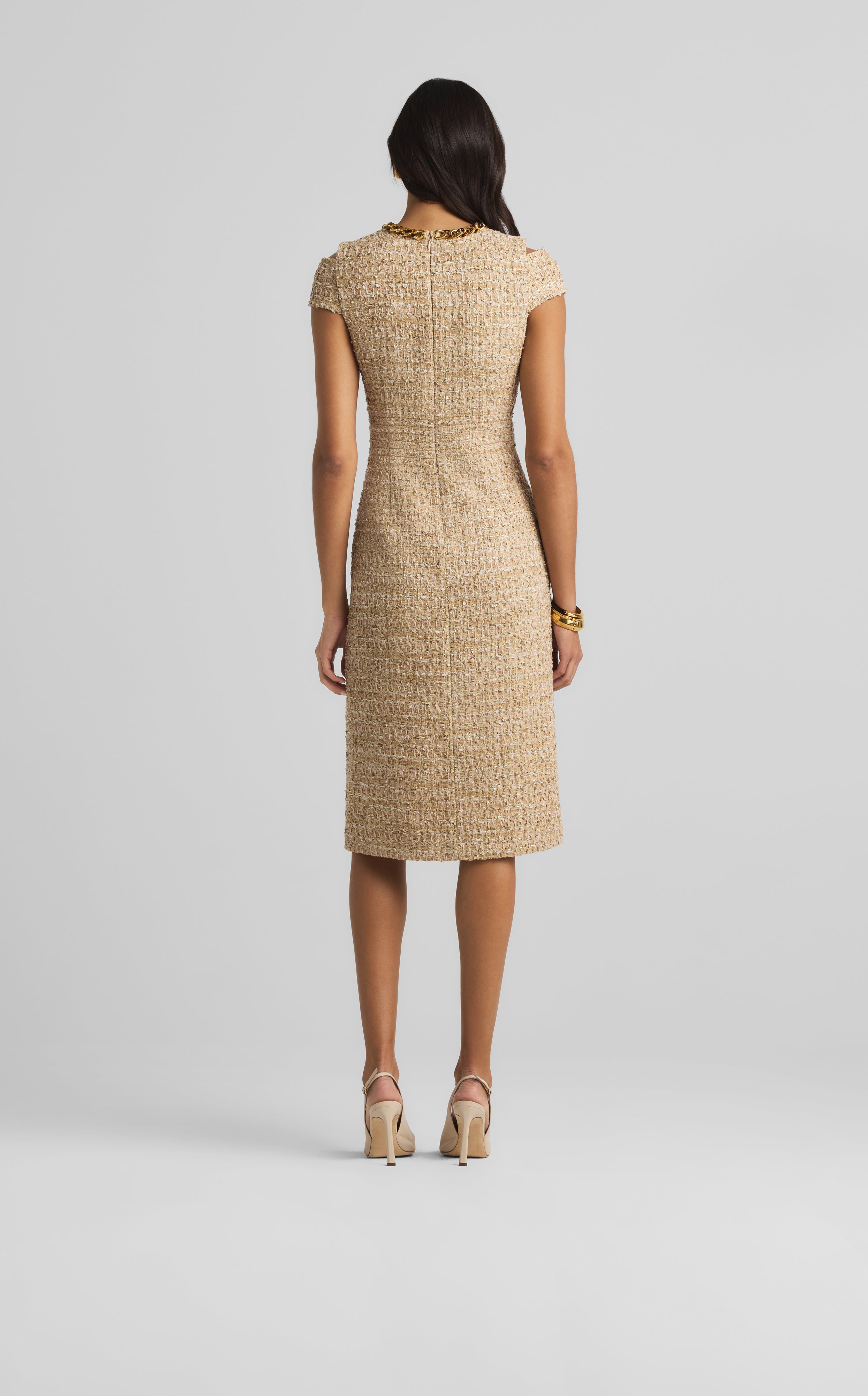 Phoebe Dress in Linden Tweed – St. John Knits