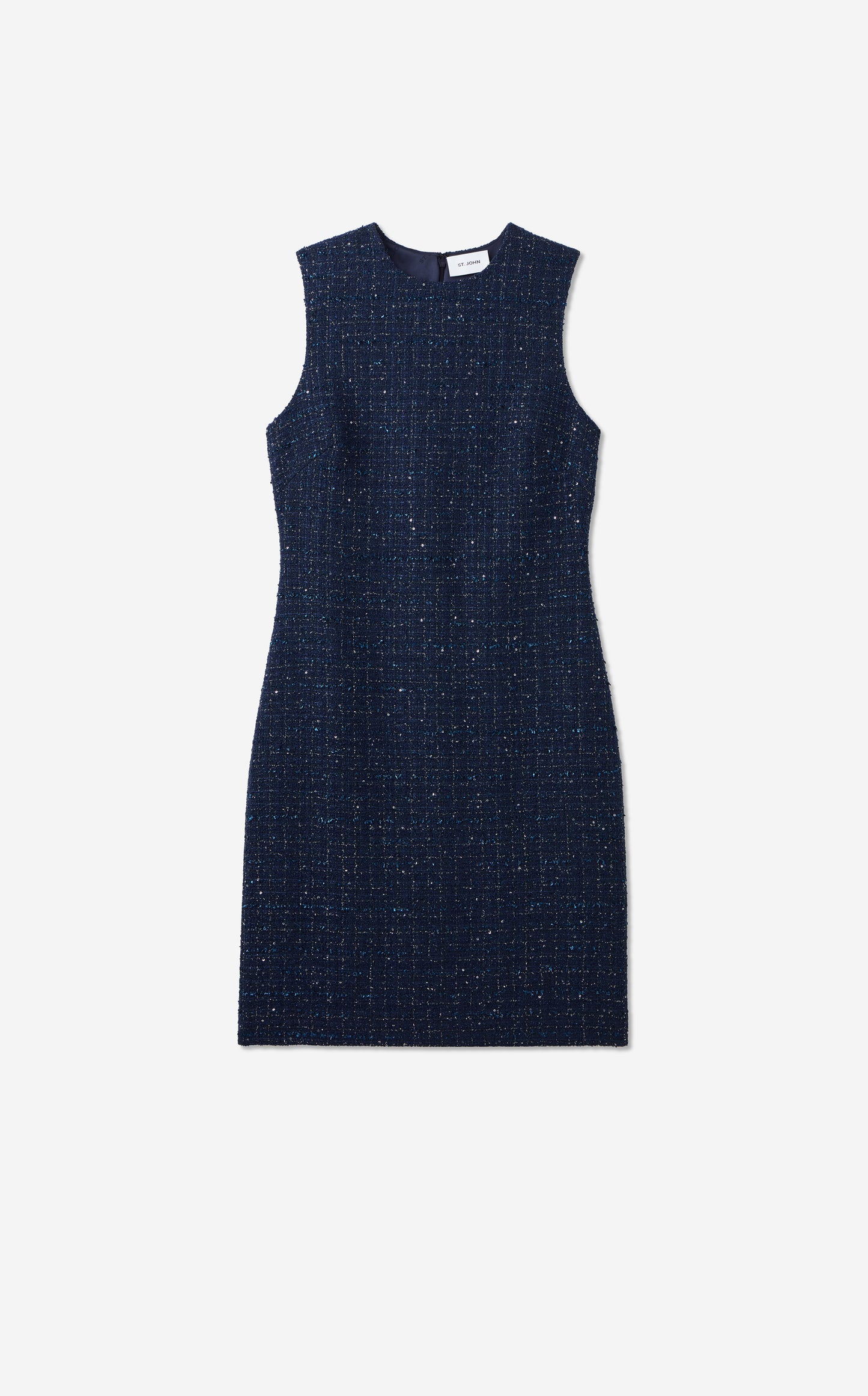 Sequin Check Tweed Dress