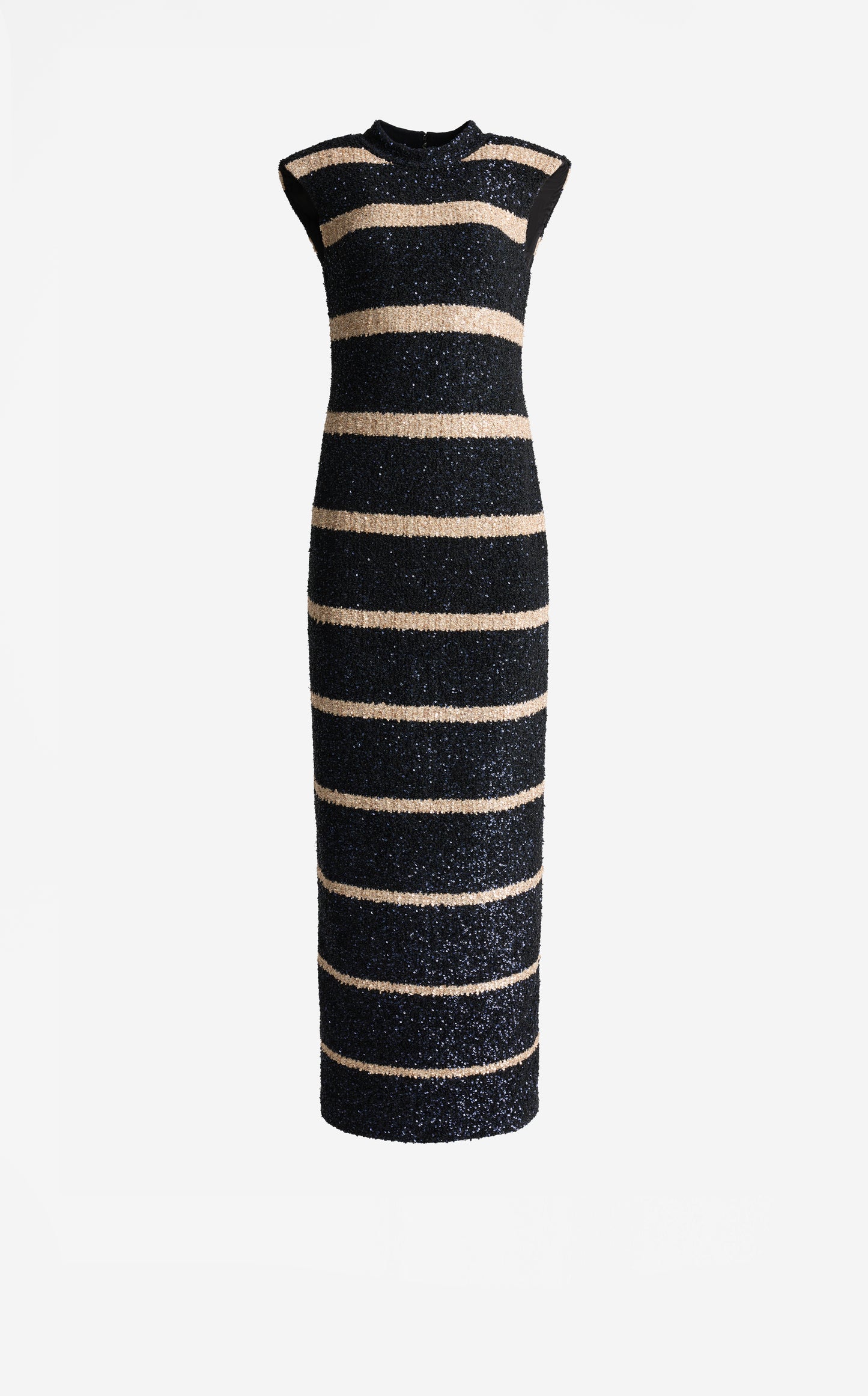 Gina Gown in Stripe Sequin Knit