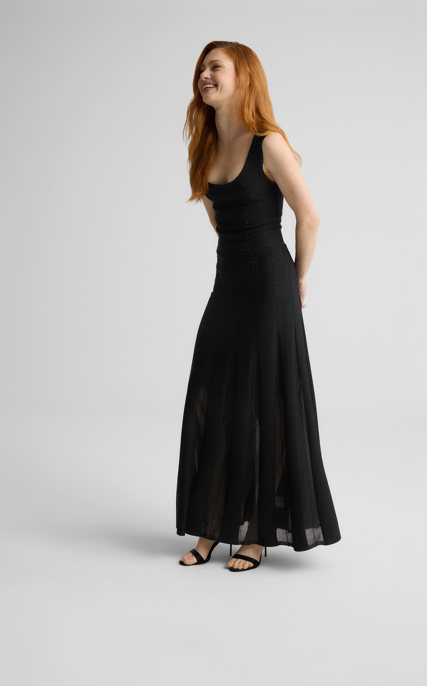 Jean Gown in Grove Godet Knit