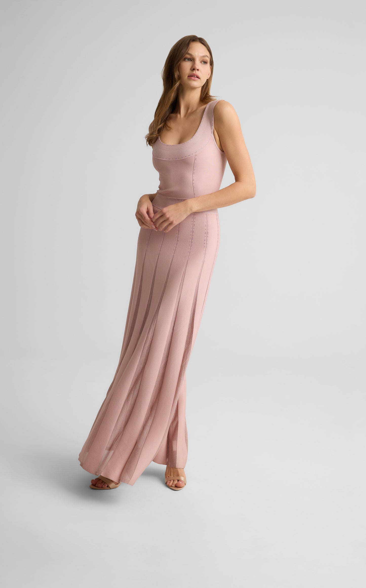 Jean Gown in Grove Godet Knit
