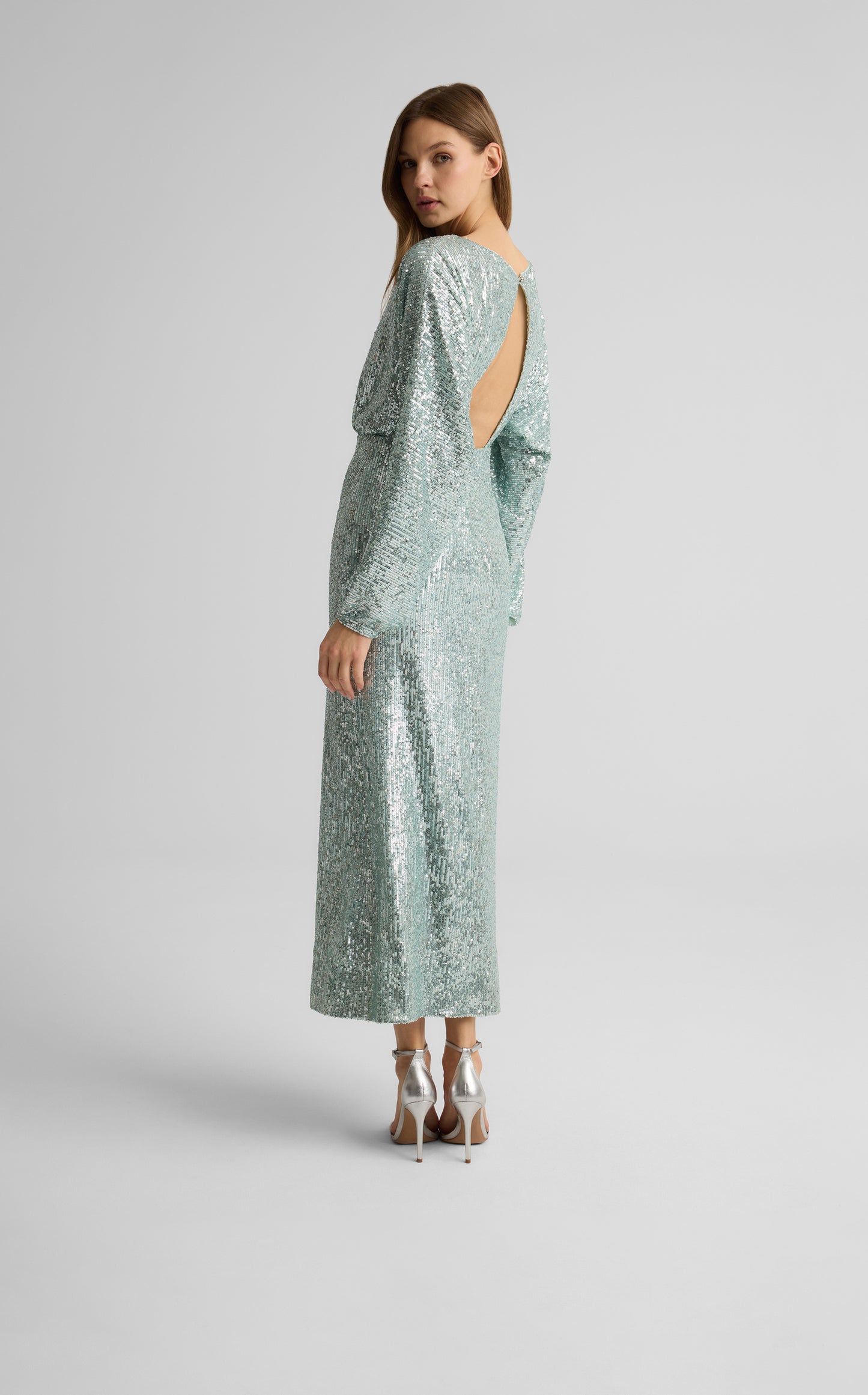 Emmy Dress in Stretch Paillette
