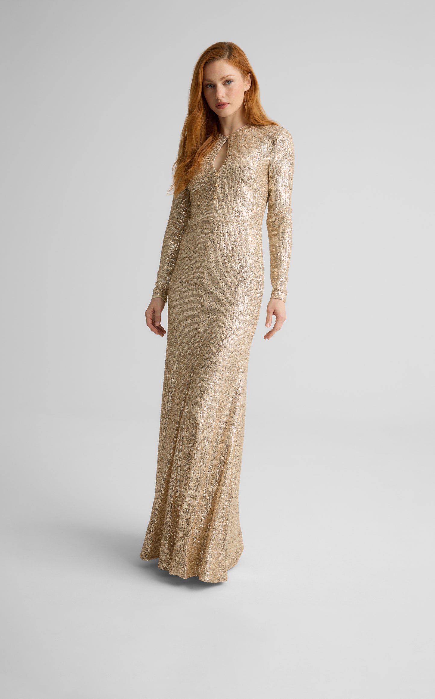 Emilia Gown in Stretch Paillette