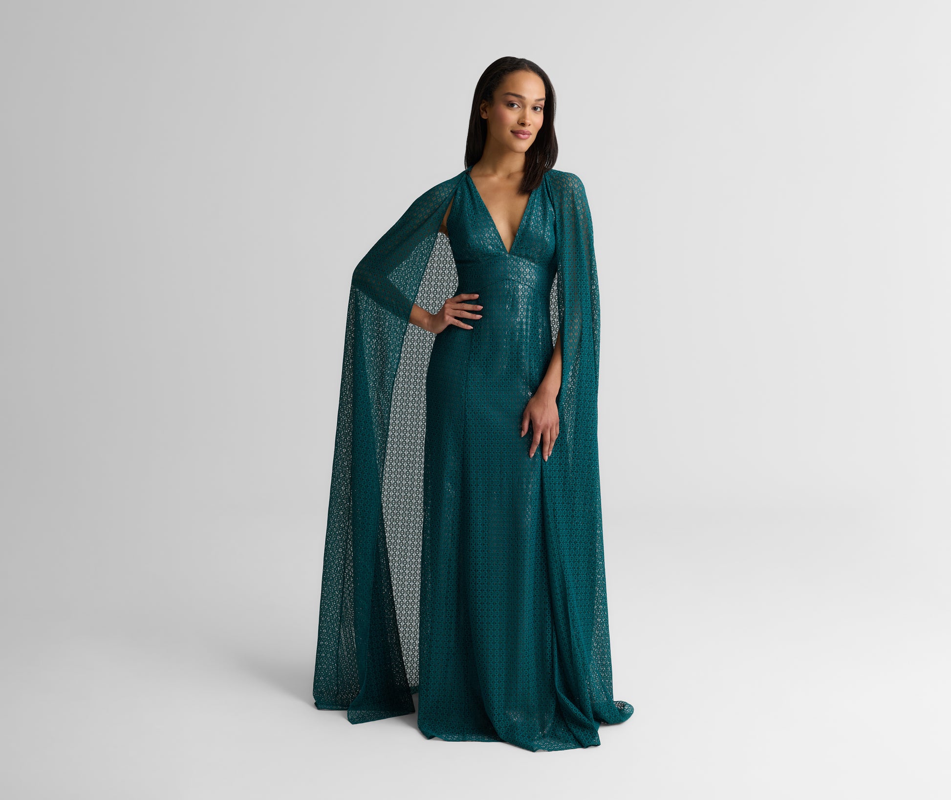 slim fit dress slacks Janice Gown In Geometric Lace – St. John Knits