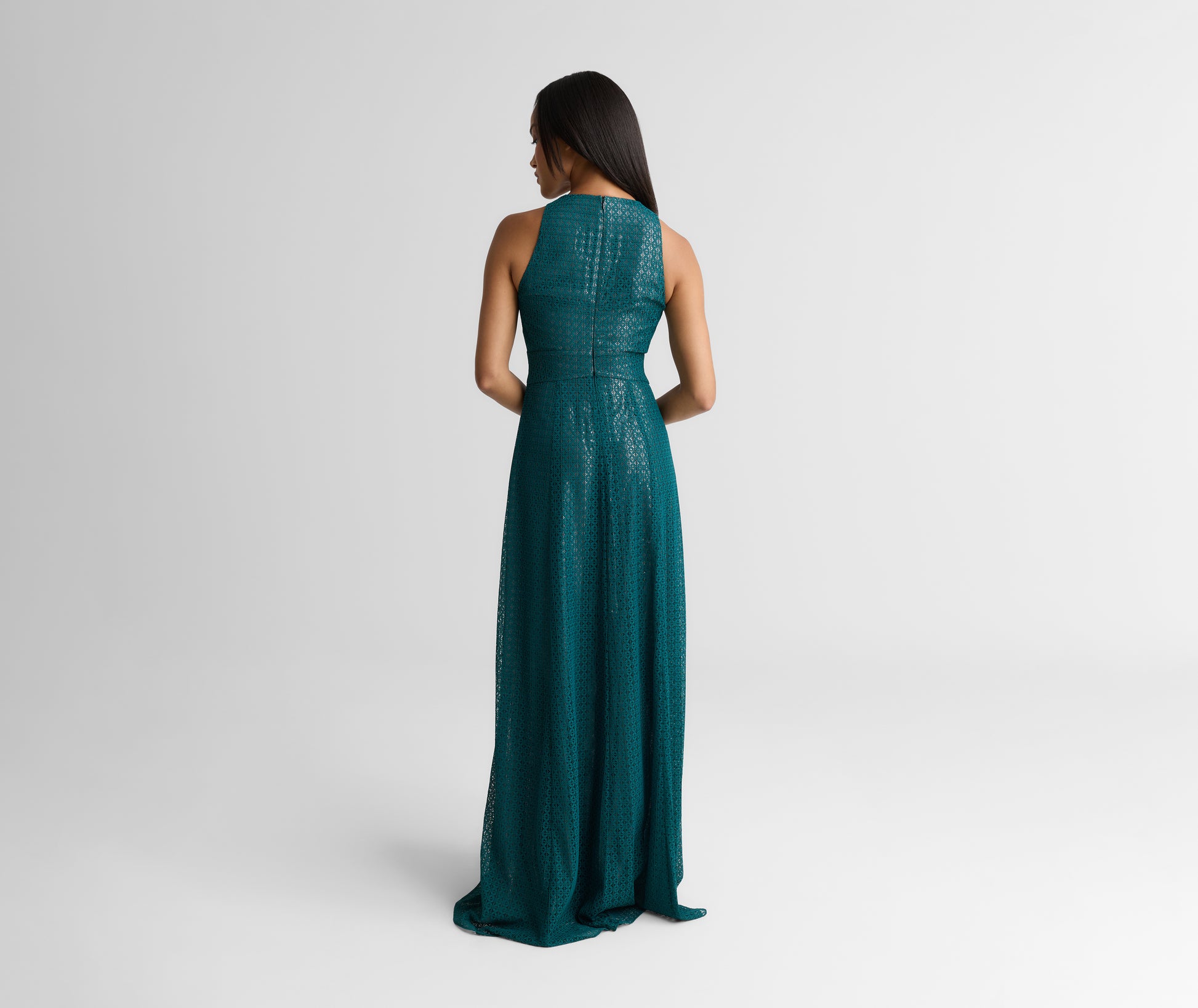 Janice Gown In Geometric Lace – St. John Knits