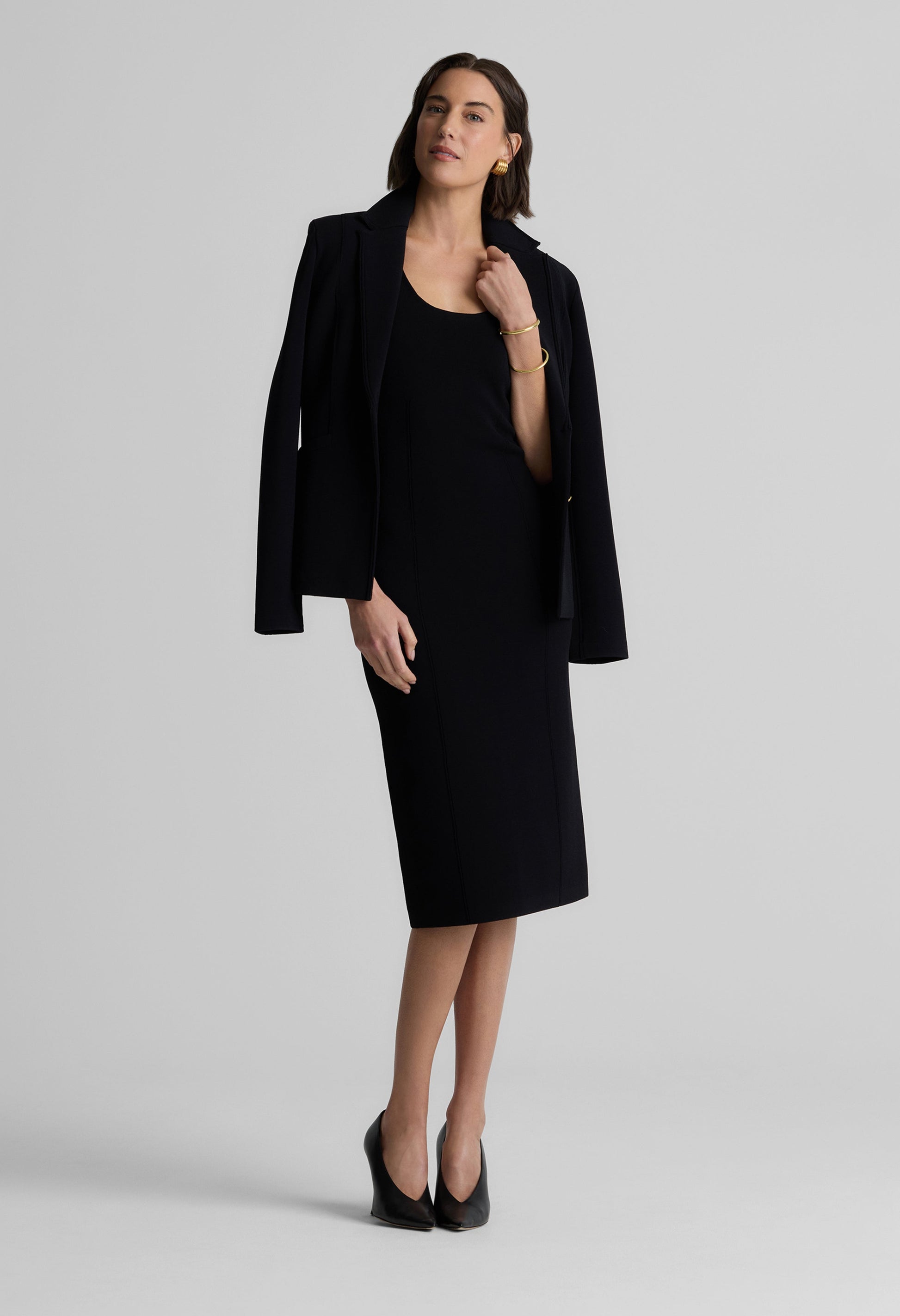 Lynn Dress In Santa Roma Knit Lynn Dress In Santa Roma Knit